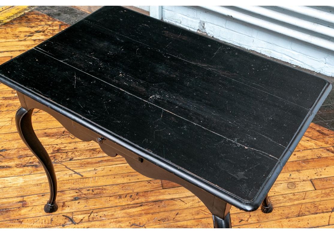 Hardwood 18th Century Continental Ebonized Occasional Table  For Sale