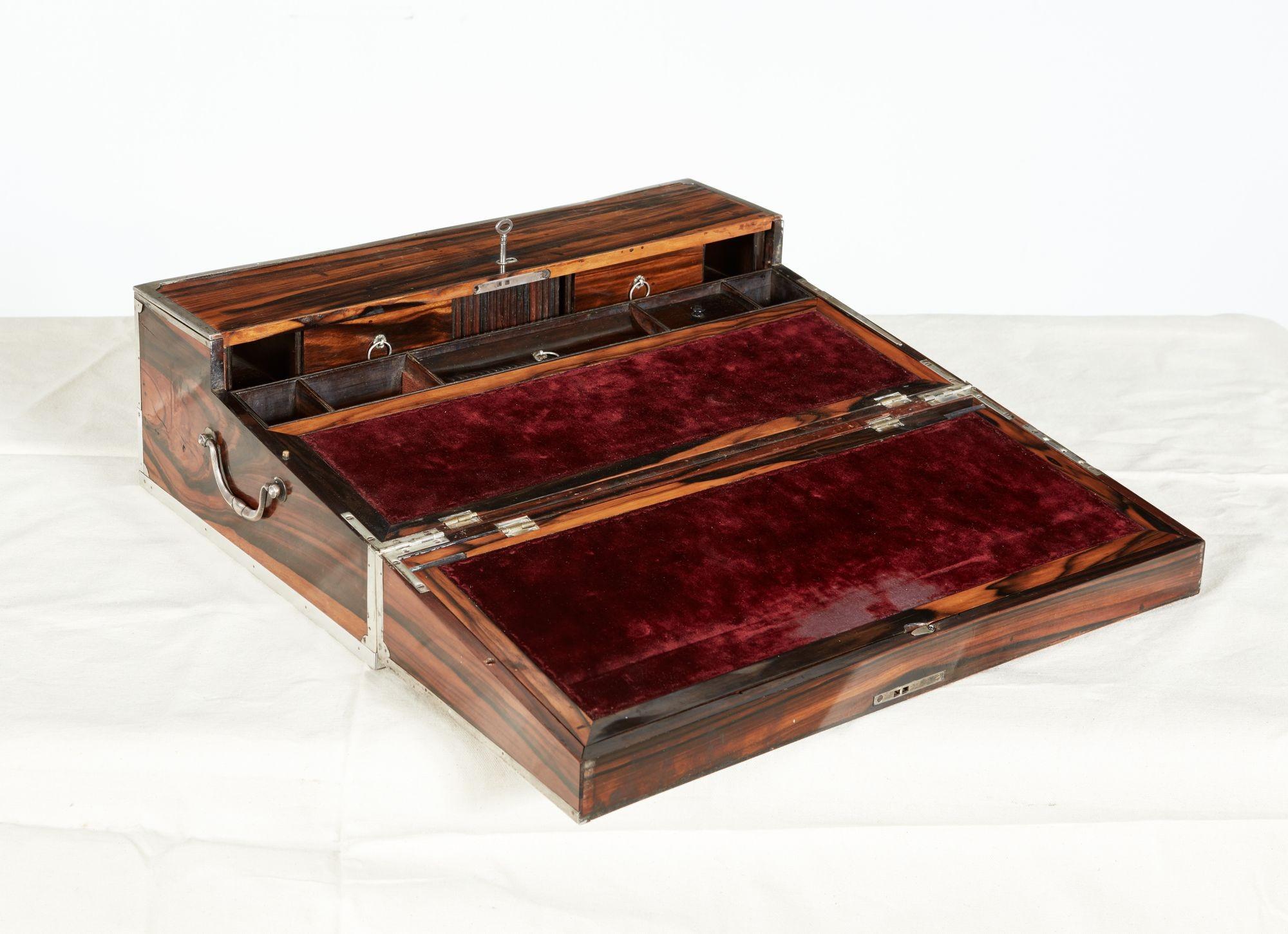 18th c. Coromandel Travel Writing Slope For Sale 8
