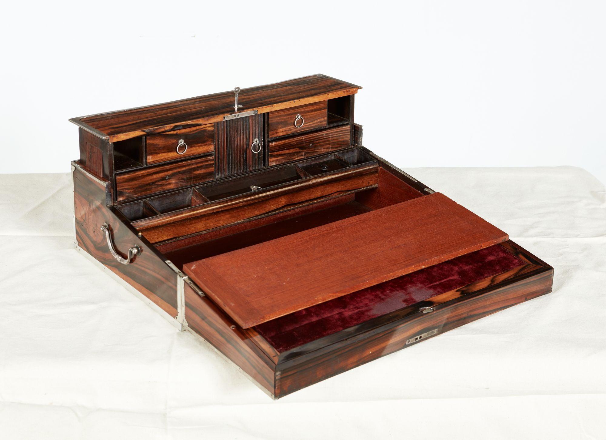 Indian 18th c. Coromandel Travel Writing Slope For Sale