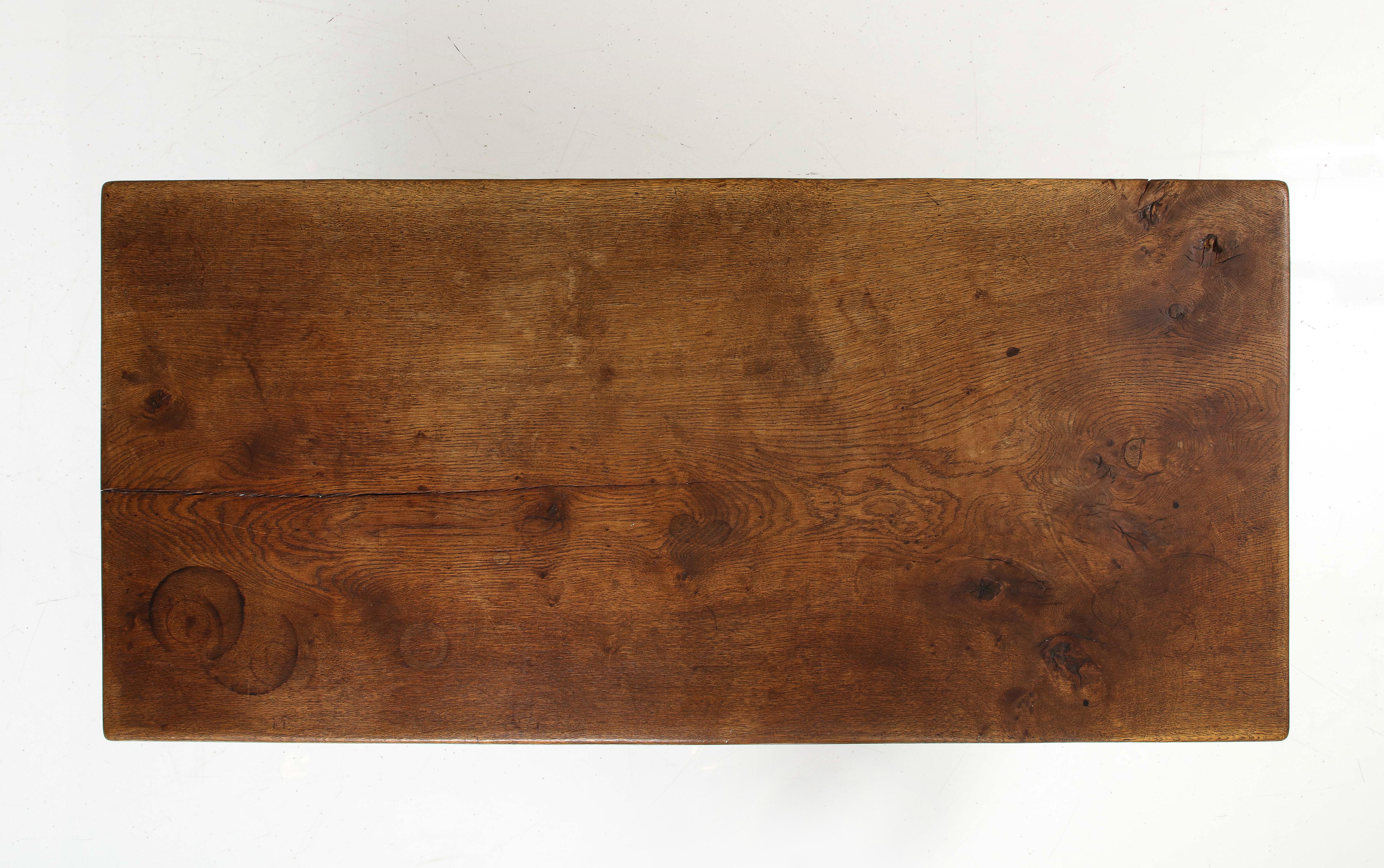 18th C. Danish Oak Table with Thick Top For Sale 10