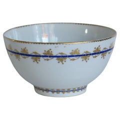 Antique 18th C Derby Porcelain Bowl in Pattern 110 Puce Mark, Ca 1790