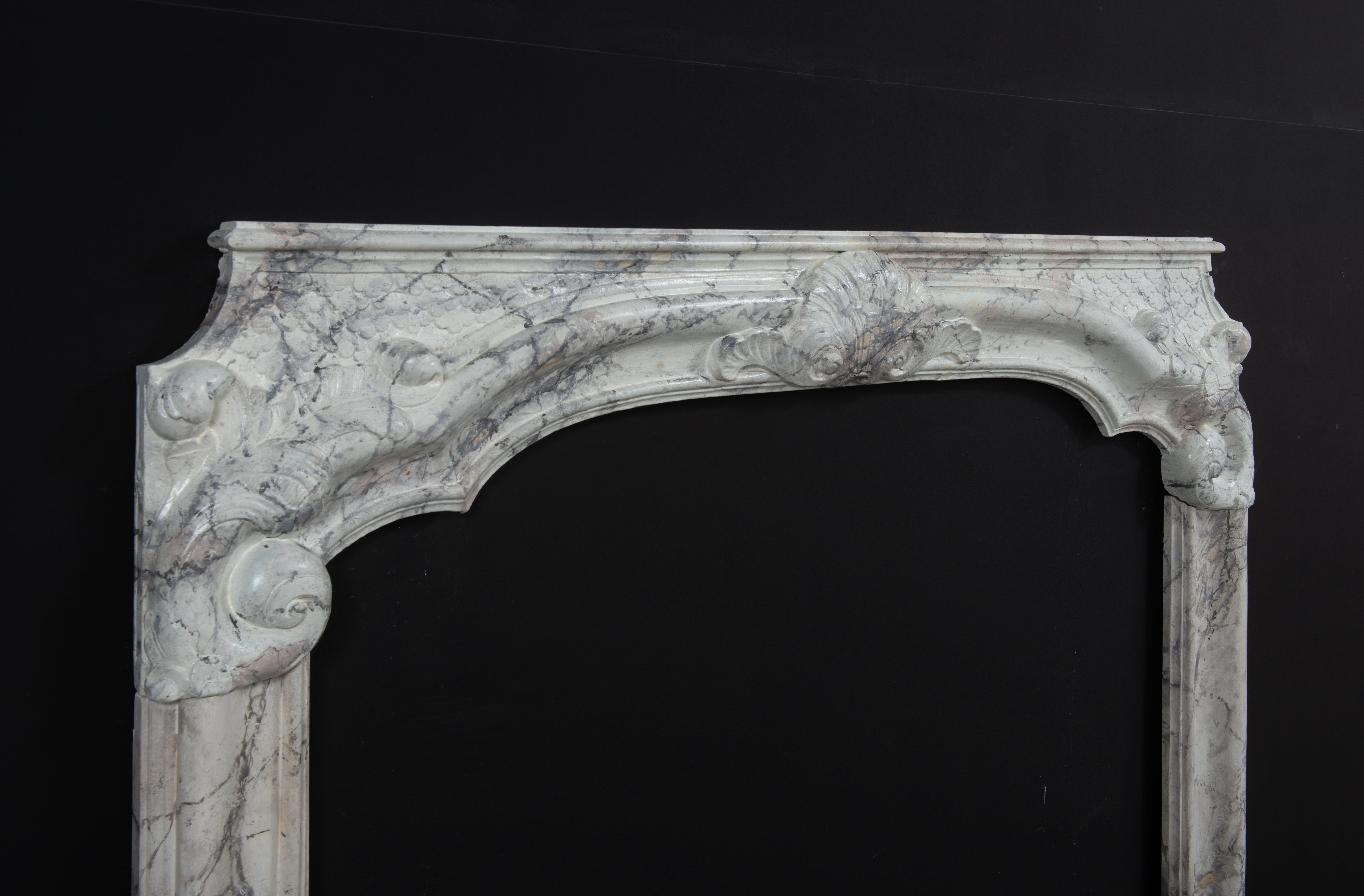 18th C. Dutch Louis XIV Fireplace Mantel For Sale 12