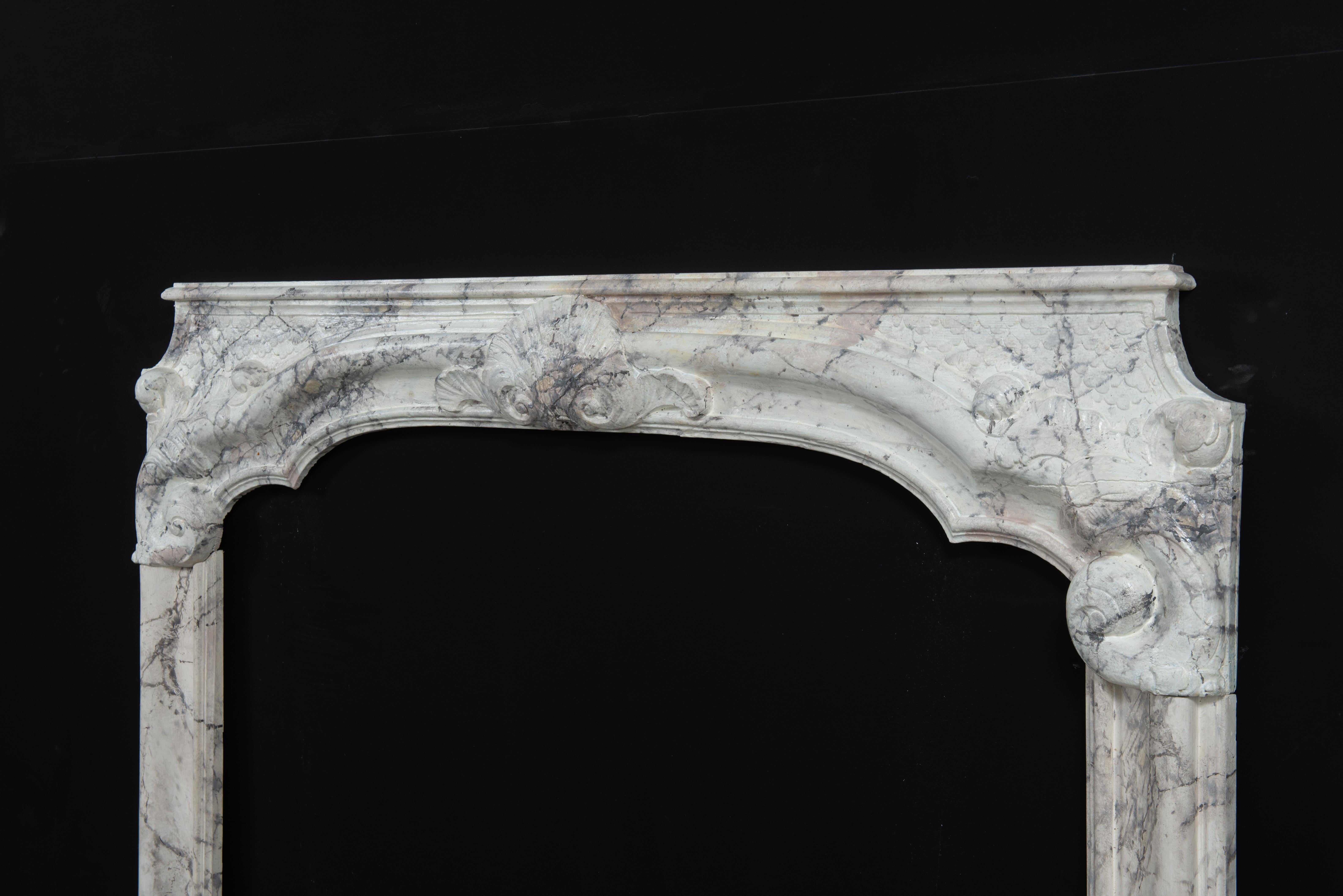 18th C. Dutch Louis XIV Fireplace Mantel For Sale 13