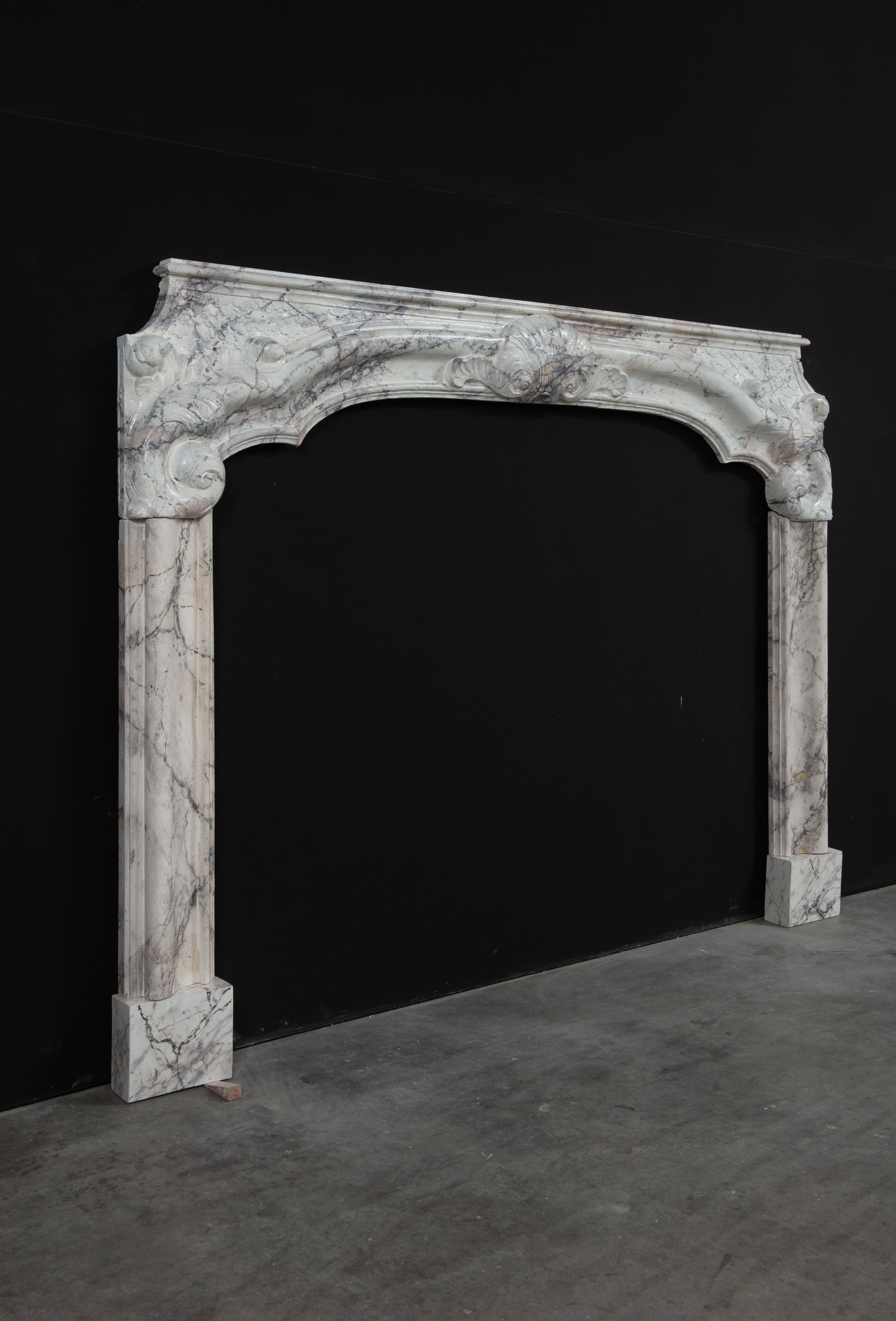 18th Century 18th C. Dutch Louis XIV Fireplace Mantel For Sale
