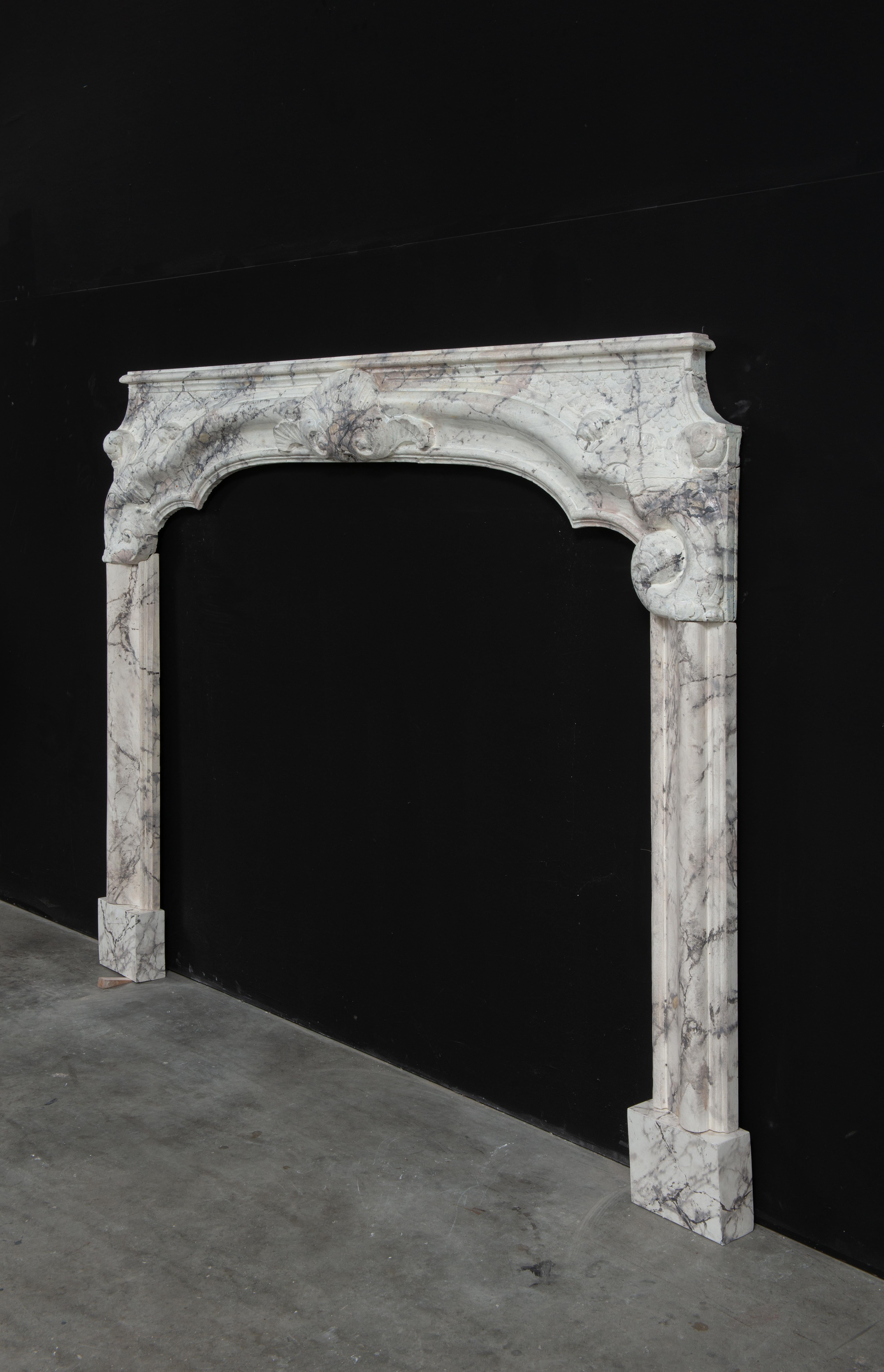 18th C. Dutch Louis XIV Fireplace Mantel For Sale 2