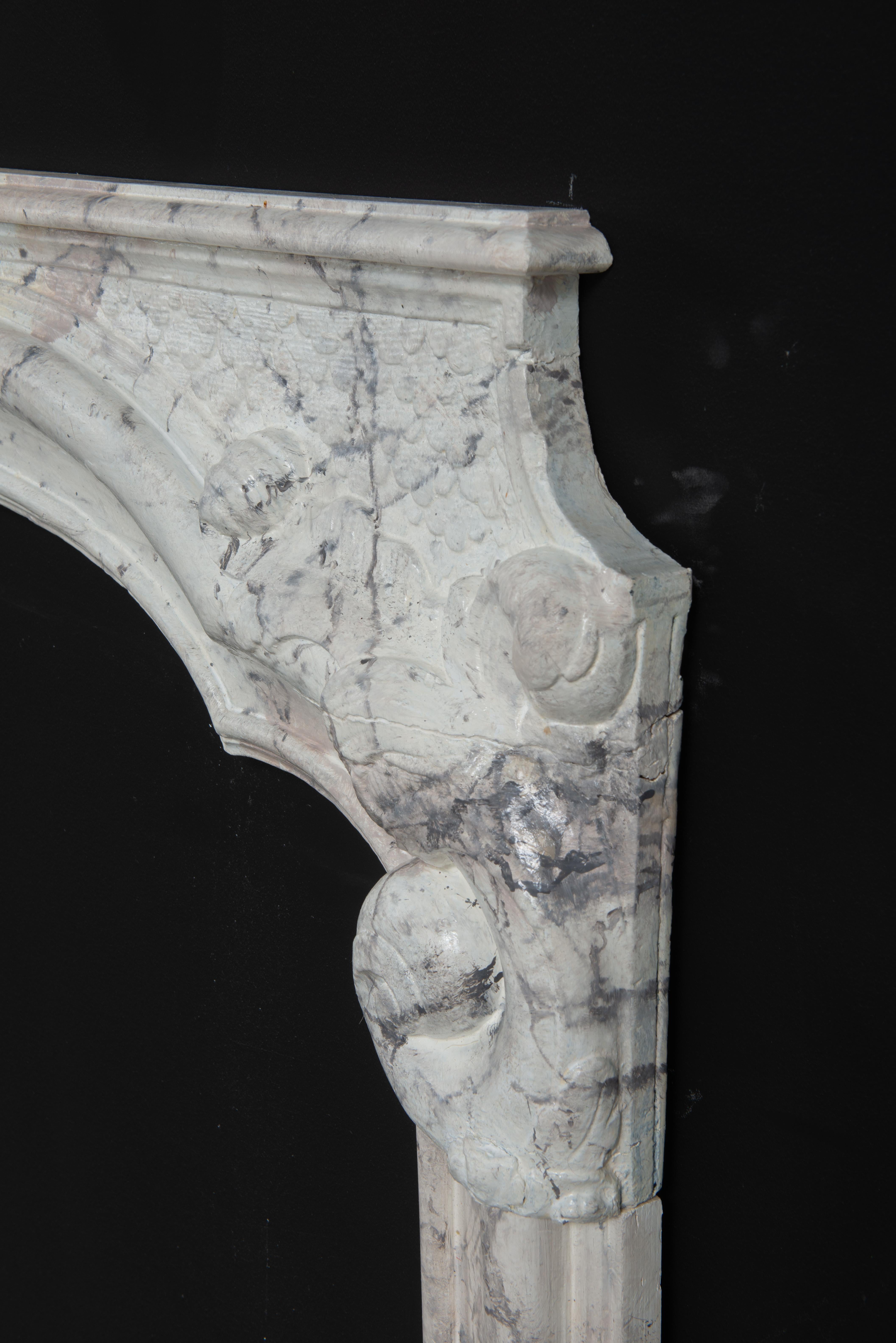 18th C. Dutch Louis XIV Fireplace Mantel For Sale 3