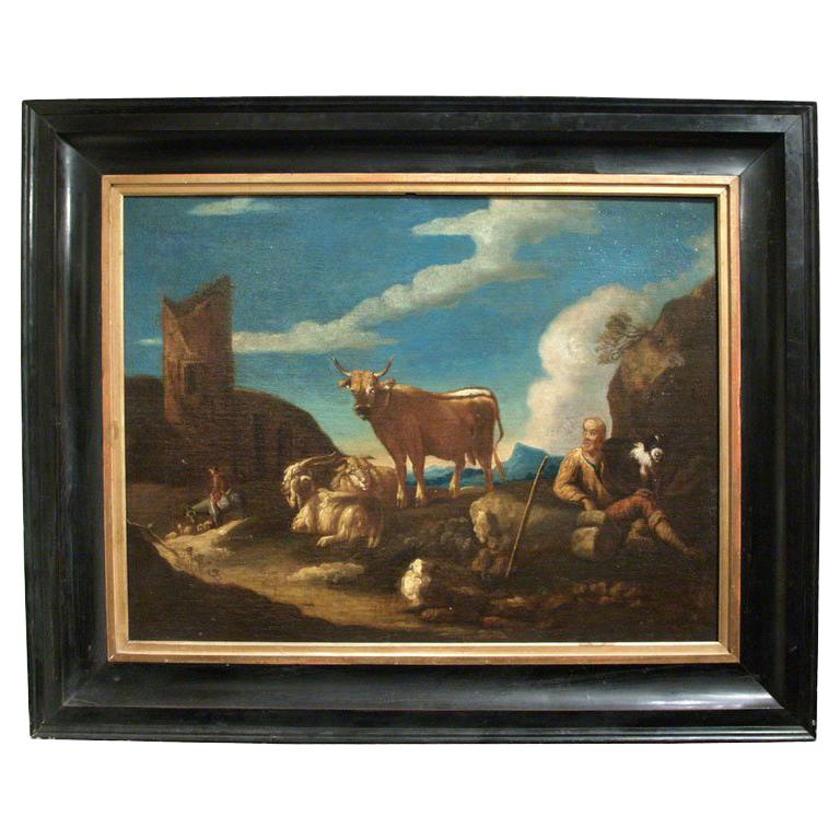 18TH C. DUTCH OIL ON CANVAS For Sale