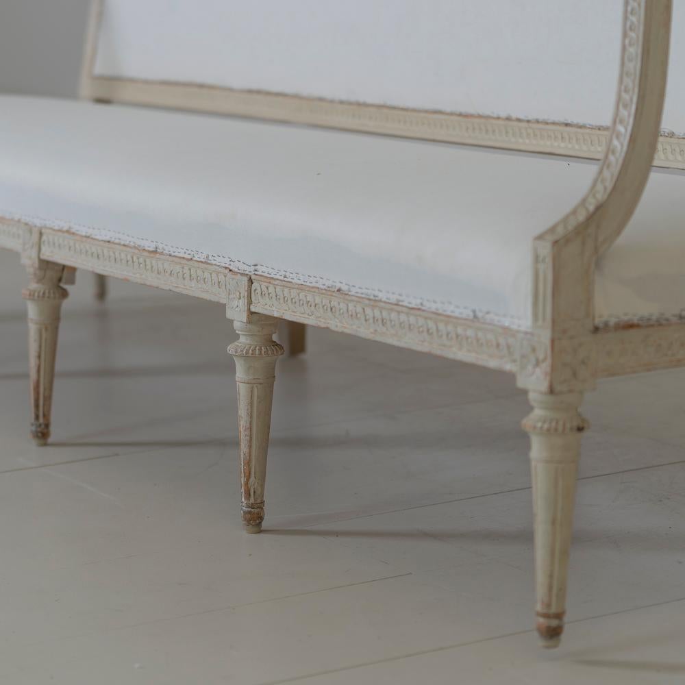 18th Century Early Gustavian Period Painted Sofa Bench by Jacob Malmsten 1