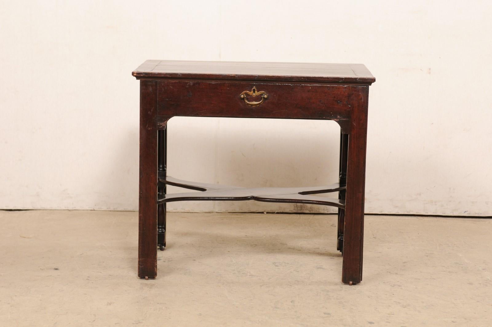 18th C. English Architect's Table w/Unique Legs, Expanding Top, & Candle Shelves For Sale 7