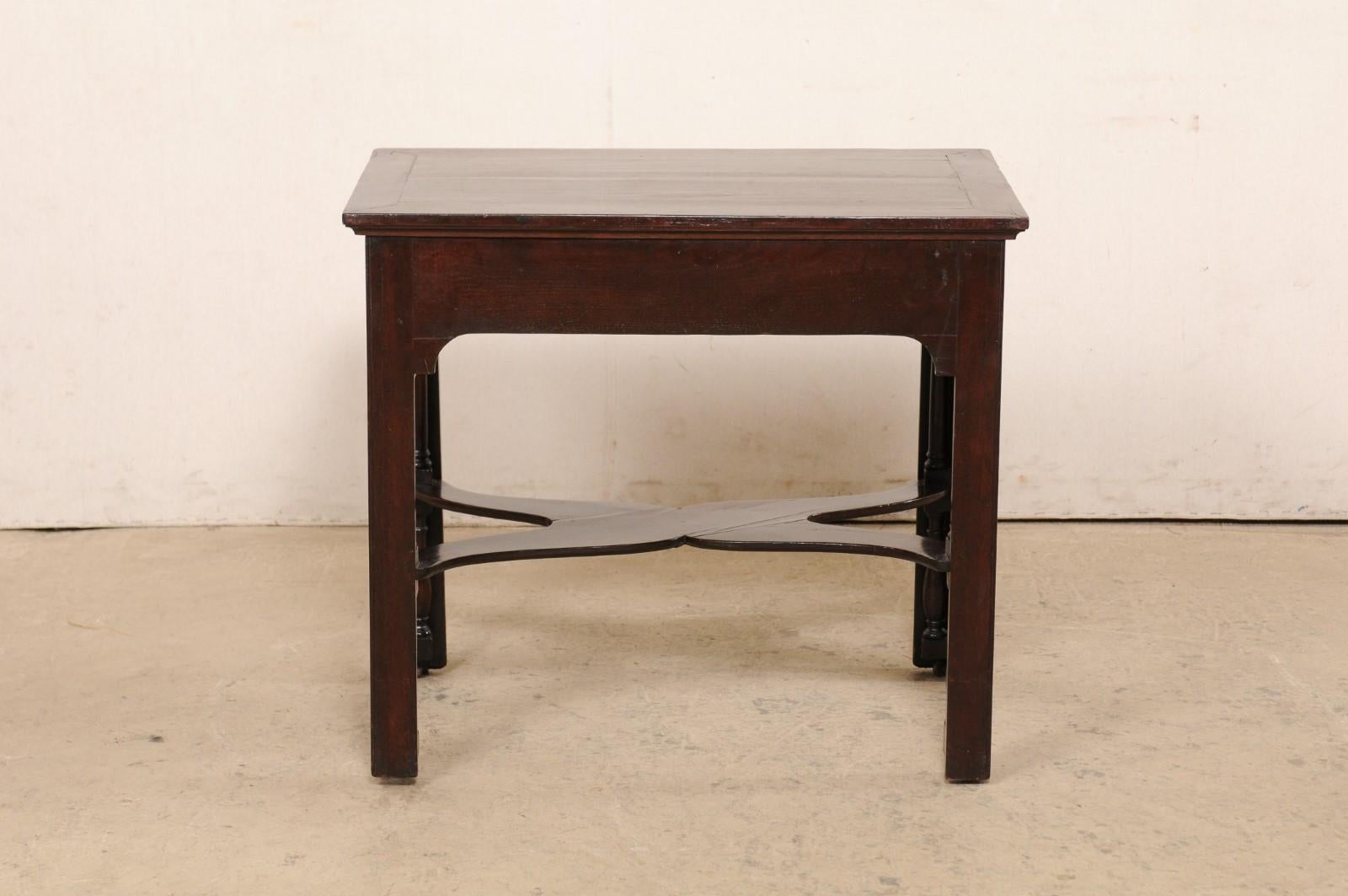 18th C. English Architect's Table w/Unique Legs, Expanding Top, & Candle Shelves For Sale 4
