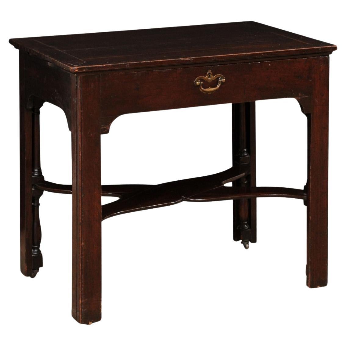 18th C. English Architect's Table w/Unique Legs, Expanding Top, & Candle Shelves