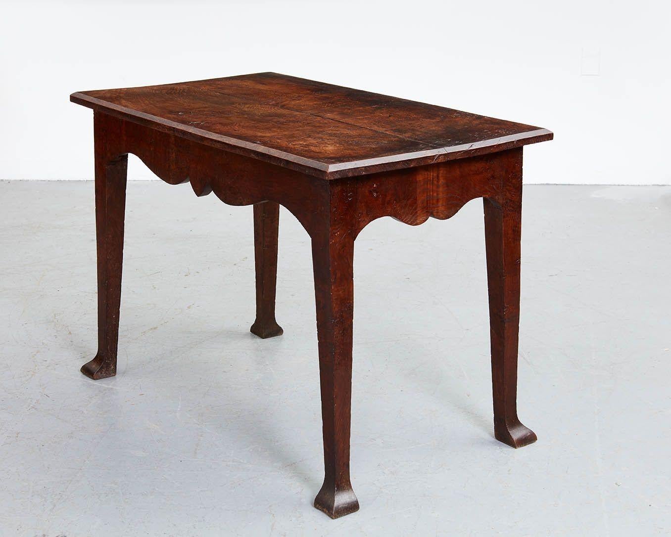 Woodwork 18th c. English Burr Oak Center Table For Sale
