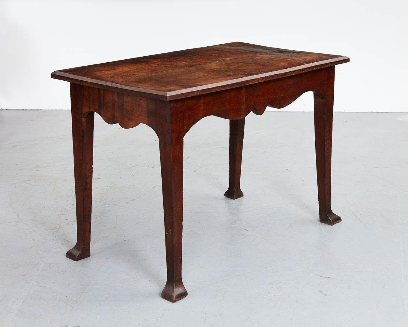 18th Century 18th c. English Burr Oak Center Table For Sale