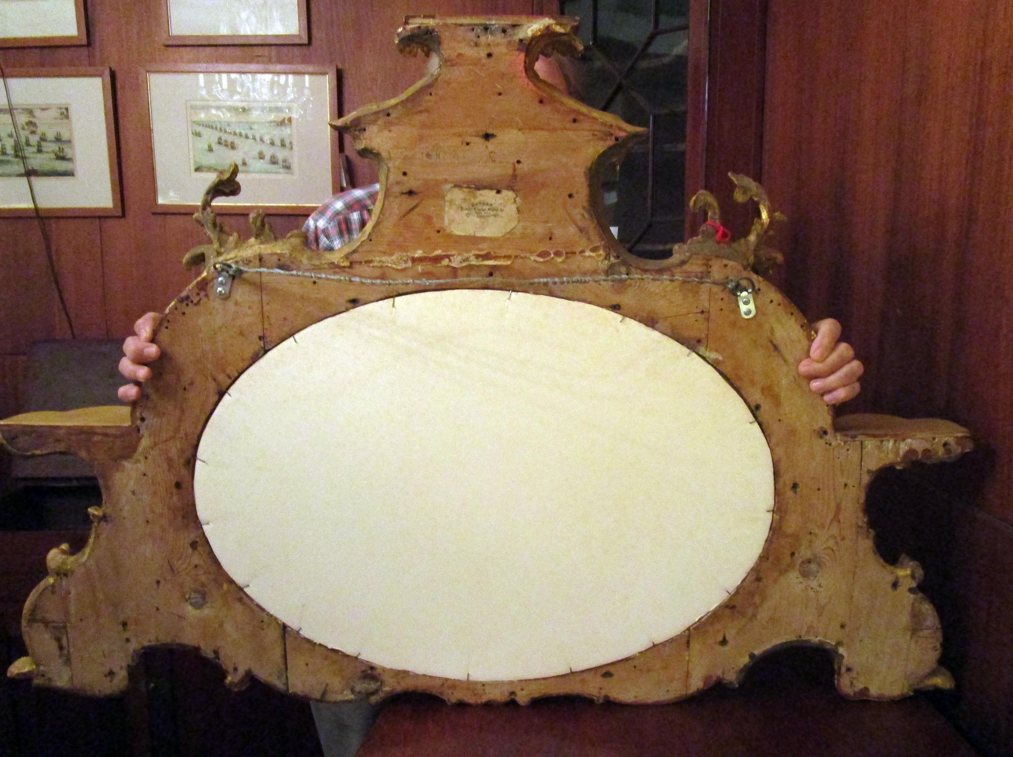 Chinoiserie Giltwood Overmantle Mirror 18th century English Chippendale  In Good Condition For Sale In Savannah, GA