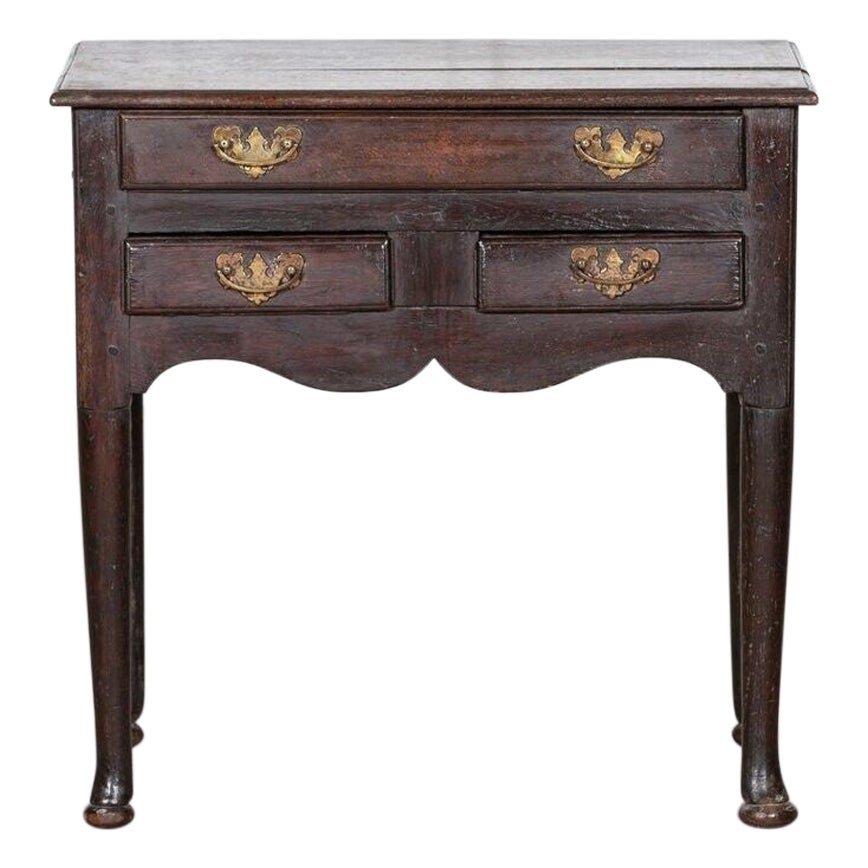 18th C English George III Oak Low Boy Side Table