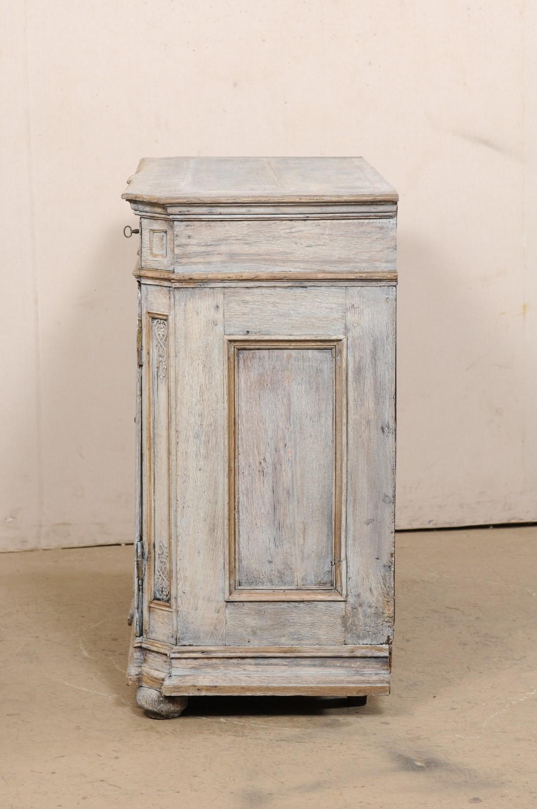18th C. English Hand-Carved & Painted Buffet Cabinet For Sale 3