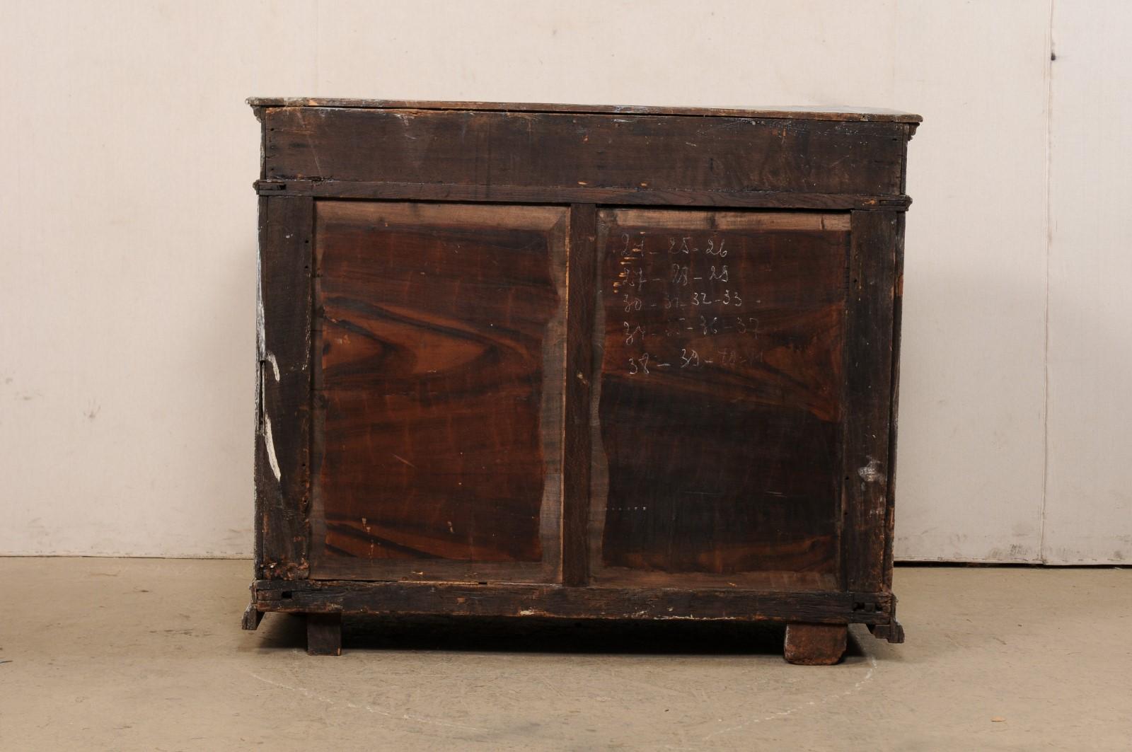 18th C. English Hand-Carved & Painted Buffet Cabinet For Sale 1