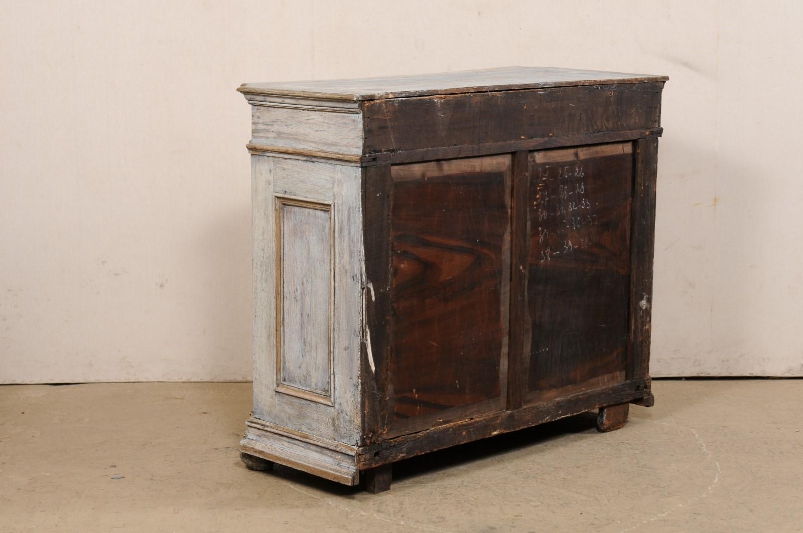 18th C. English Hand-Carved & Painted Buffet Cabinet For Sale 2