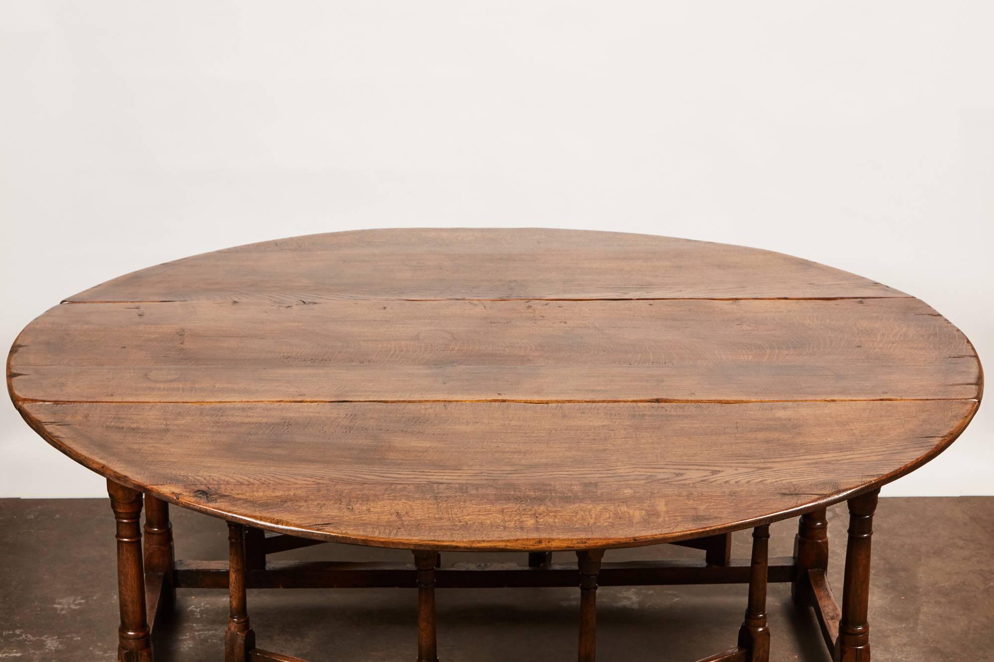 18th Century style English Oak Gateleg Table 1