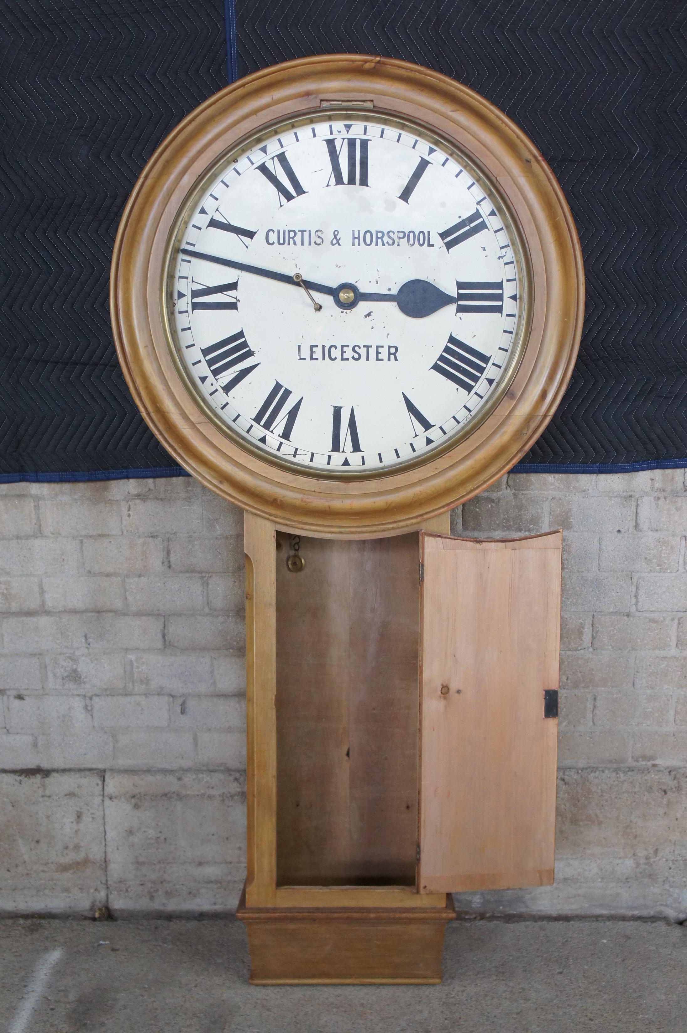 British Colonial 18th C. English Pine Curtis & Horspool London Act of Parliament Tavern Clock For Sale