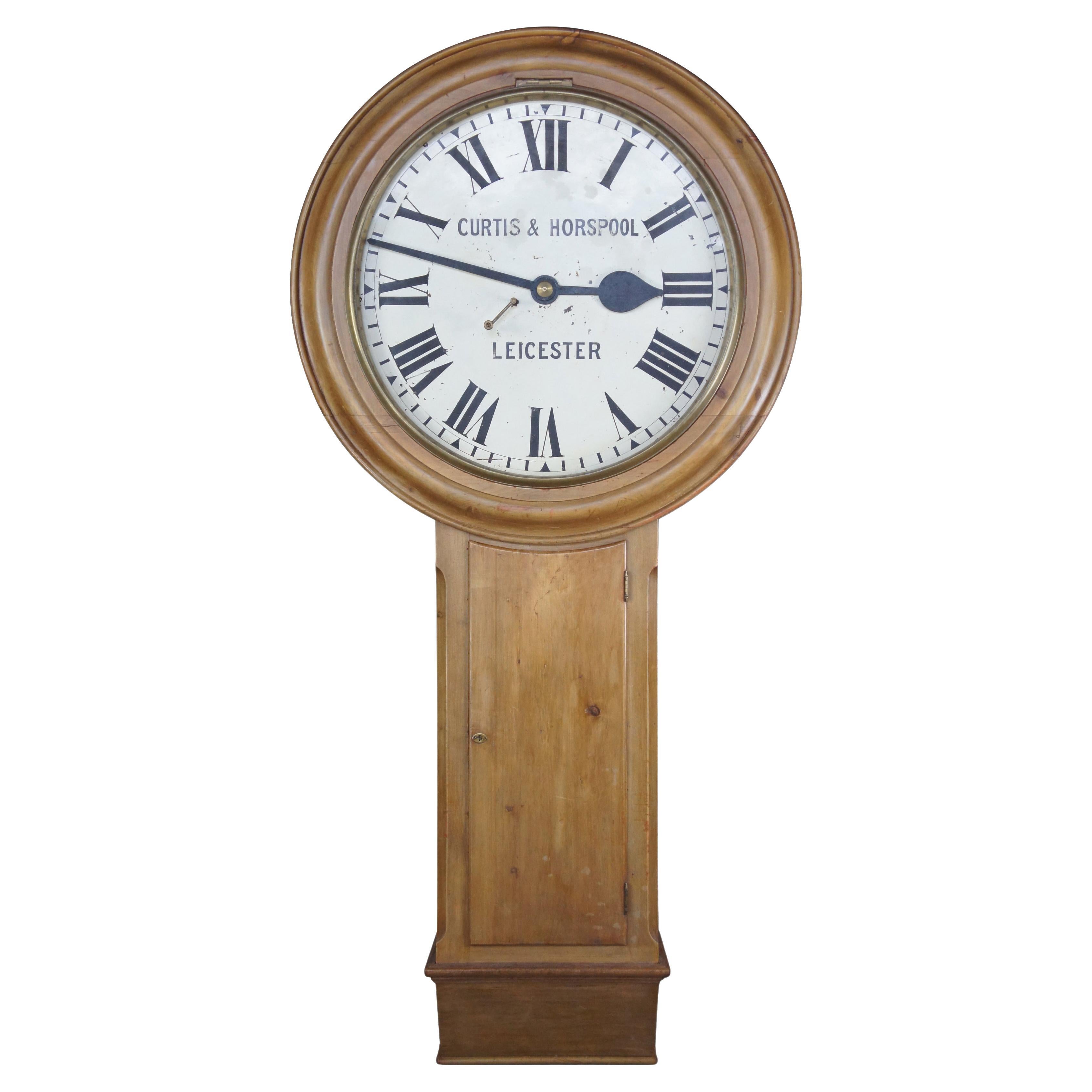 18th C. English Pine Curtis & Horspool London Act of Parliament Tavern Clock