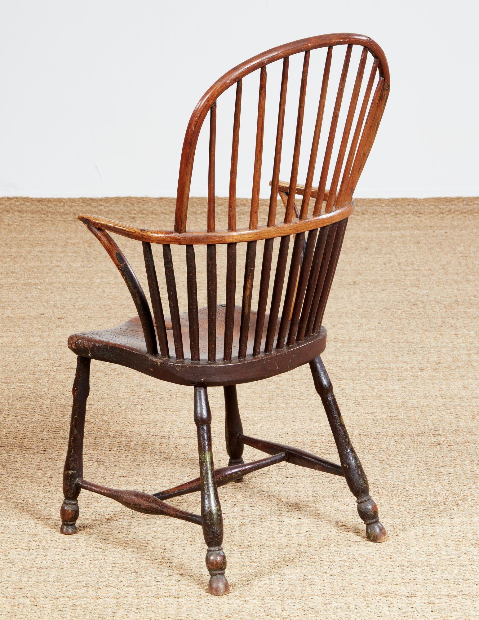 18th c. English Thames Valley Windsor Armchair For Sale 4