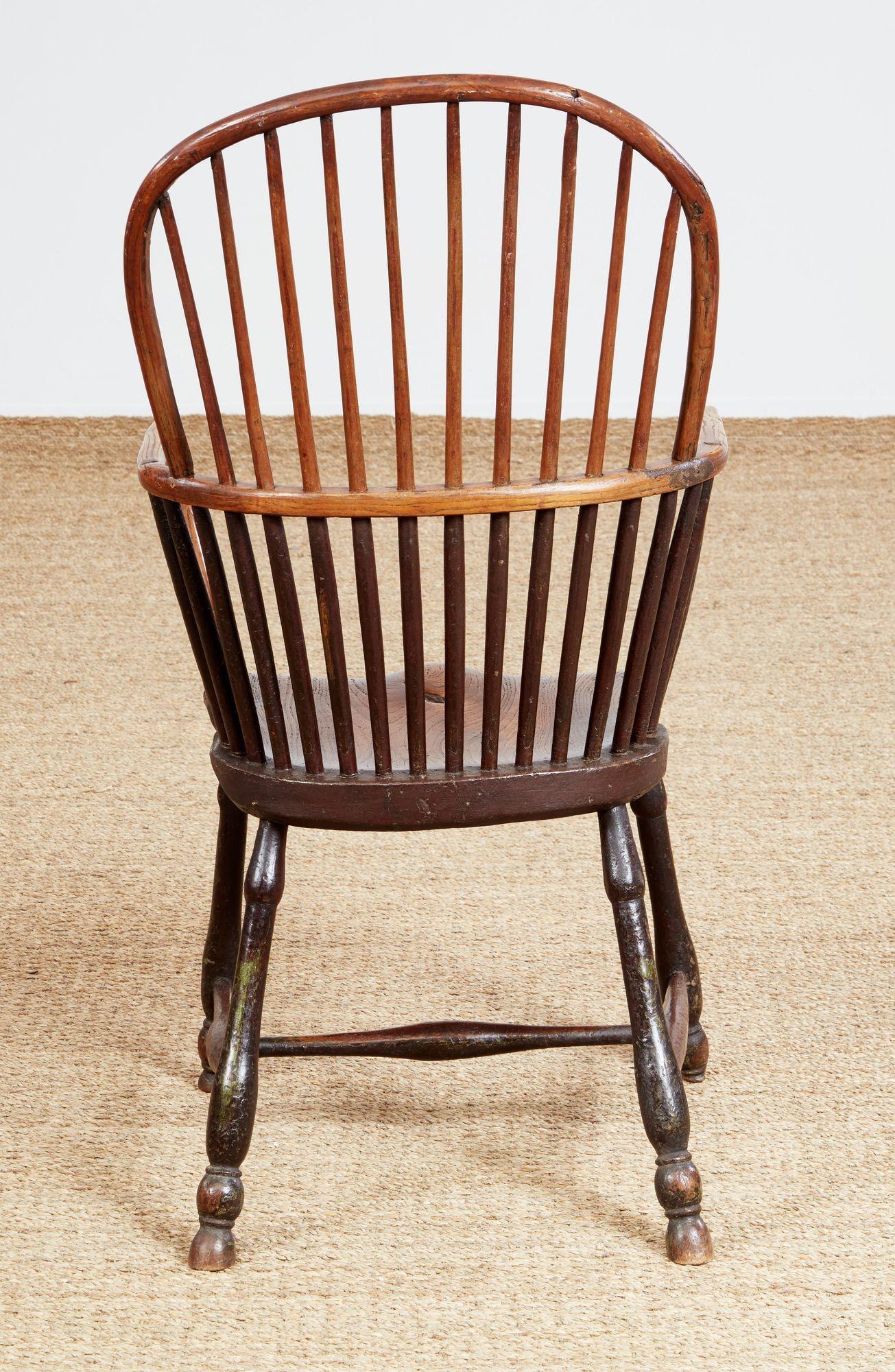 18th c. English Thames Valley Windsor Armchair For Sale 5