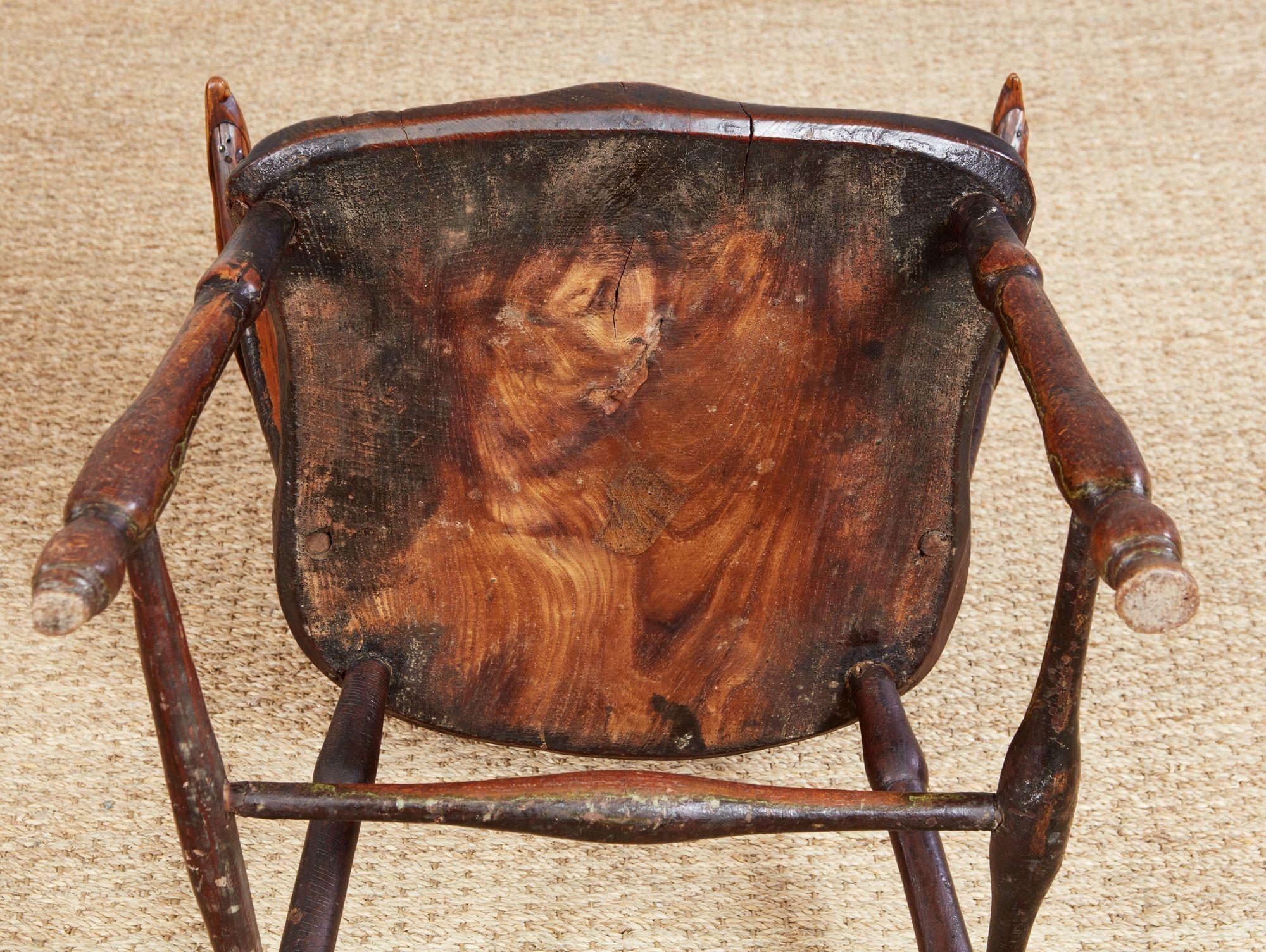18th c. English Thames Valley Windsor Armchair For Sale 9