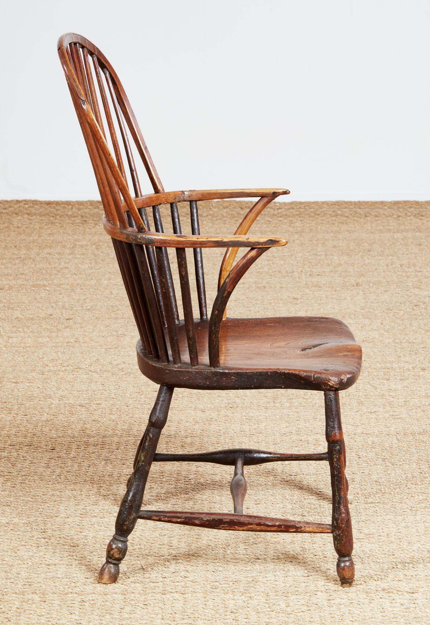 Ash 18th c. English Thames Valley Windsor Armchair For Sale