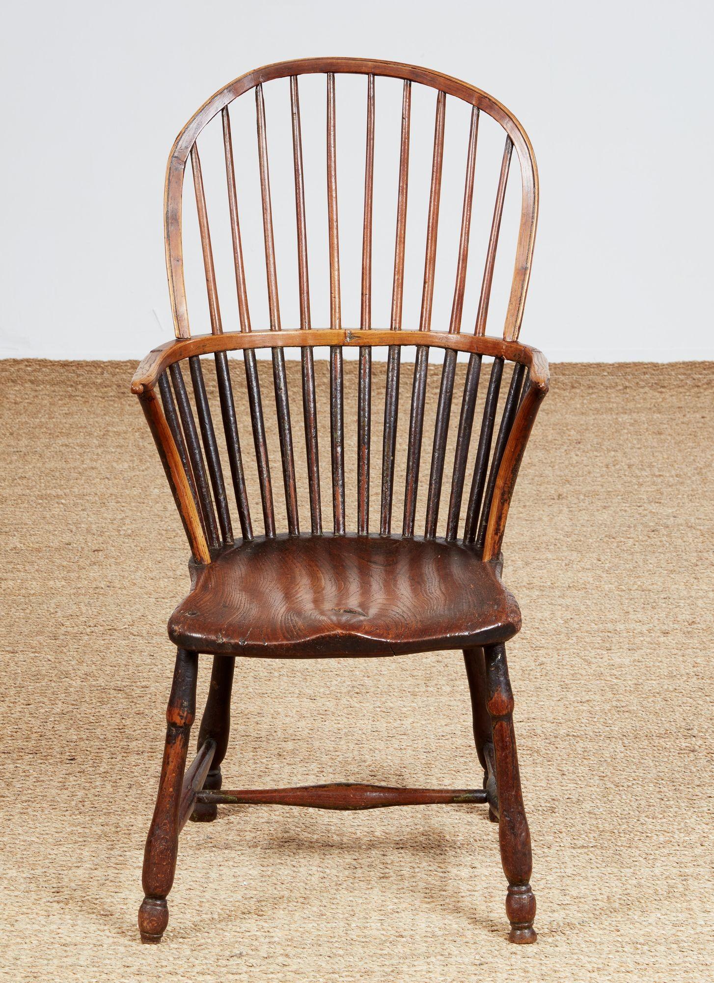18th c. English Thames Valley Windsor Armchair For Sale 1