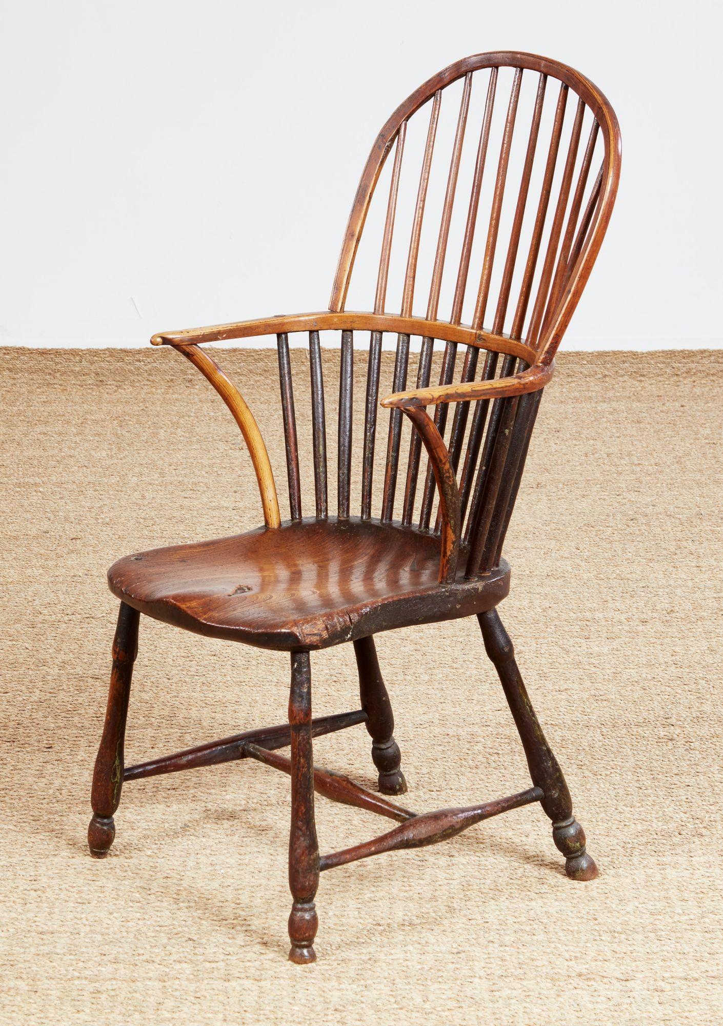 18th c. English Thames Valley Windsor Armchair For Sale 2