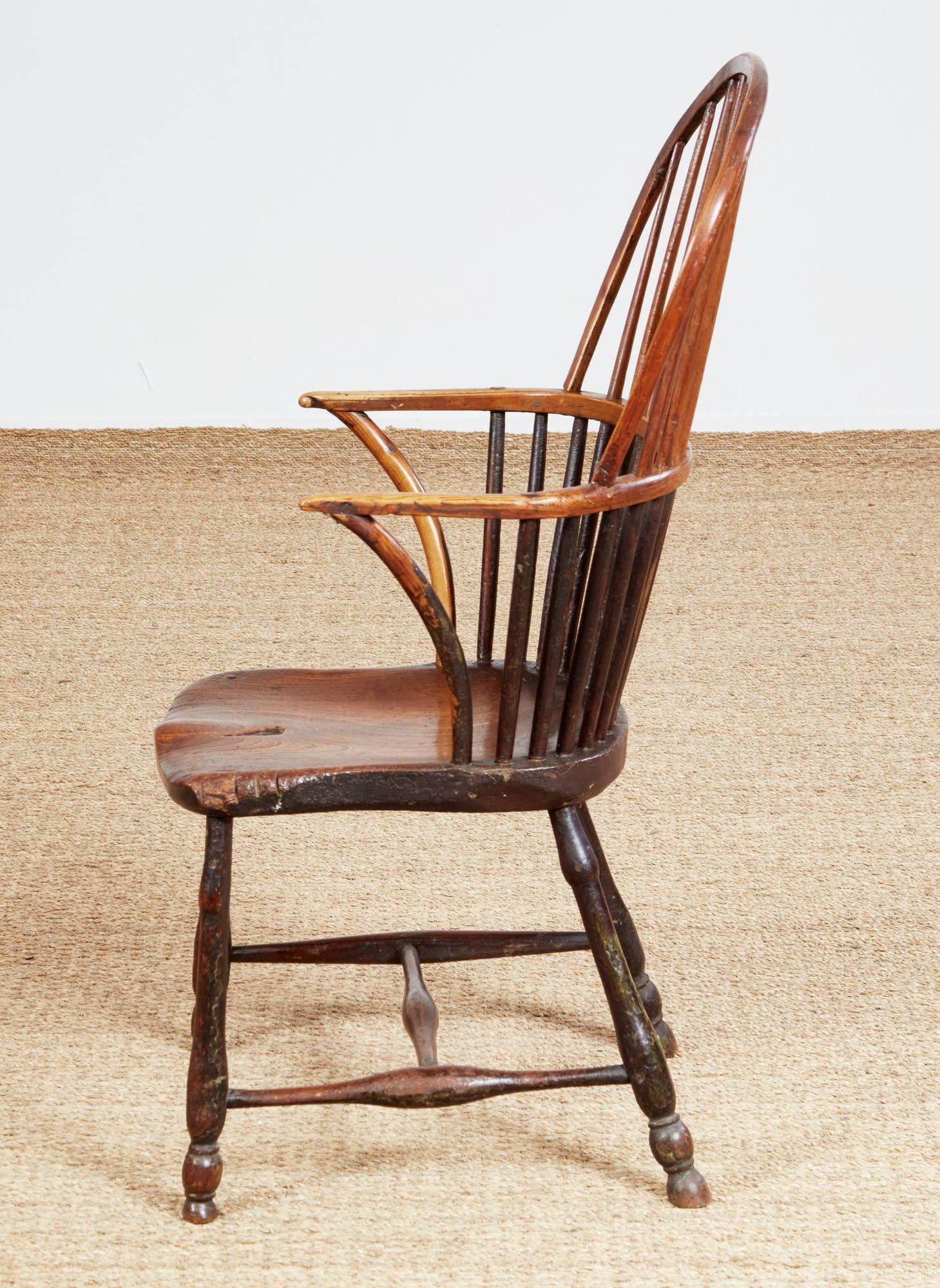 18th c. English Thames Valley Windsor Armchair For Sale 3