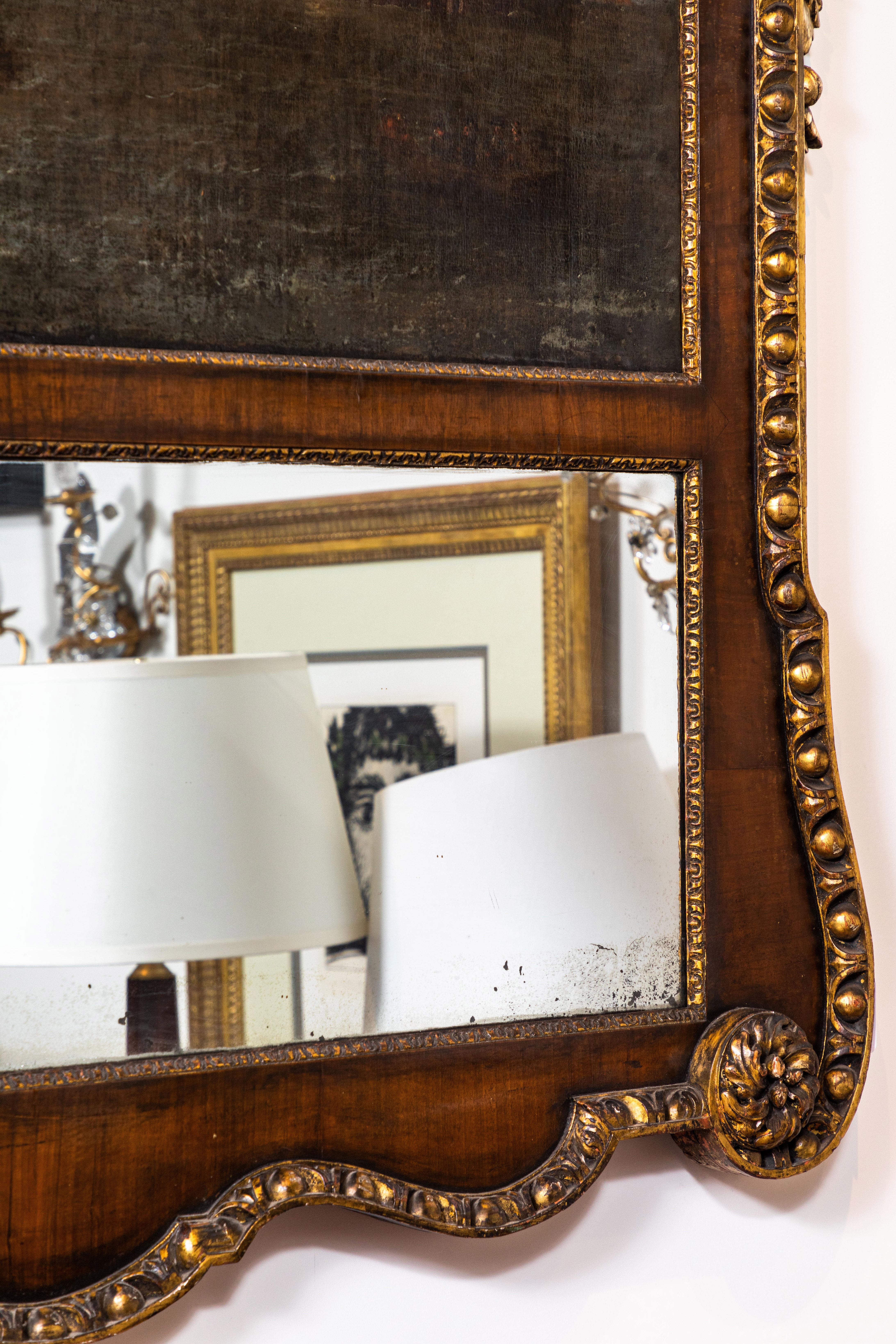 18th Century, English Trumeau Mirror with Oil Painting For Sale 5
