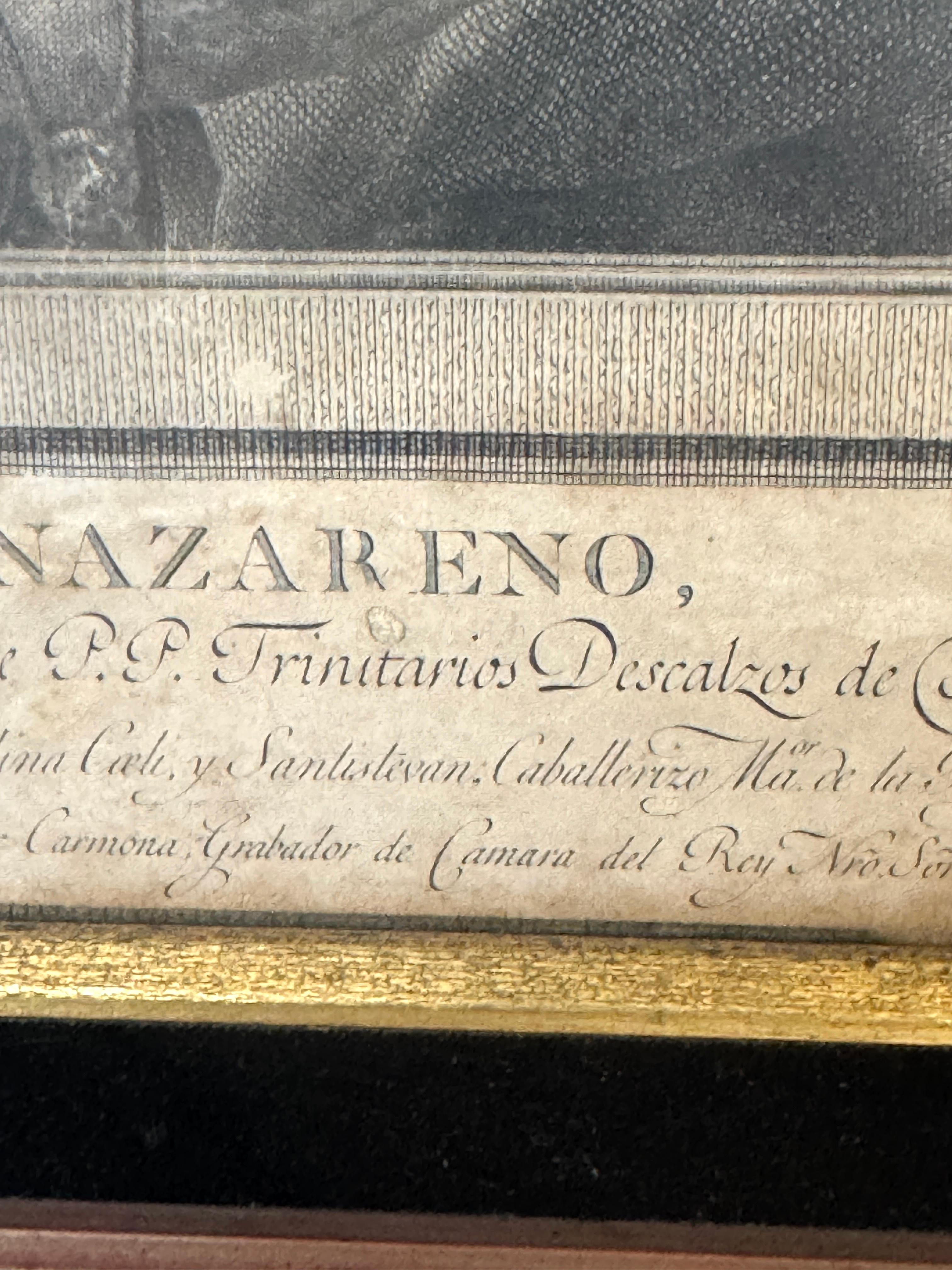 Gravure du 18ème C Jesús Nazareno par Juan Antonio Salvador Carmona en vente 5