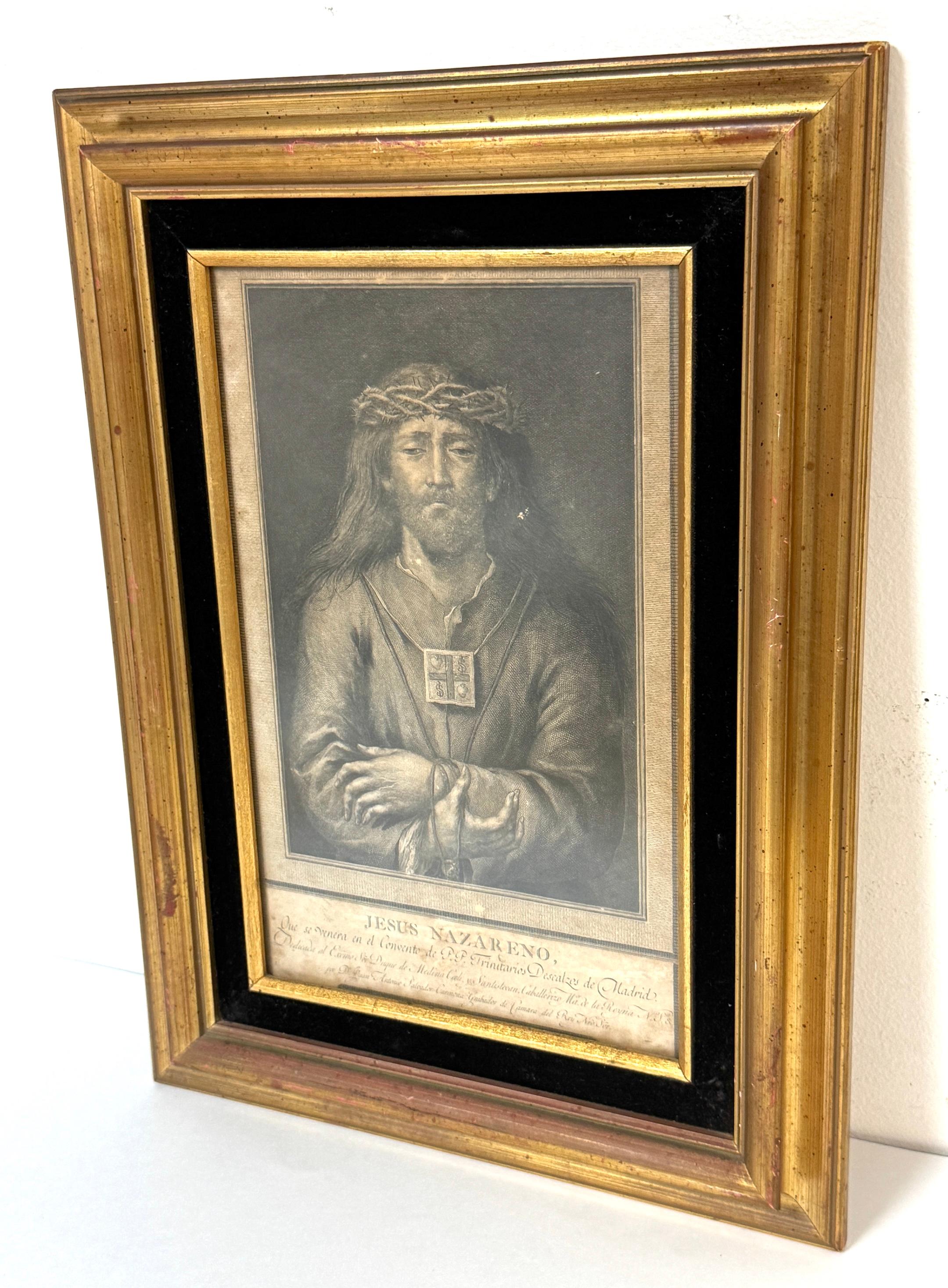 Gravure du 18ème C Jesús Nazareno par Juan Antonio Salvador Carmona en vente 1