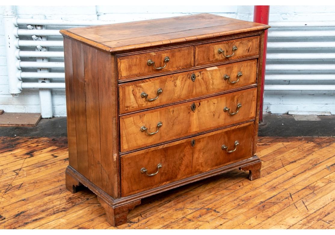 18th C. Figured Wood Chest Of Drawers for Restoration  For Sale 12