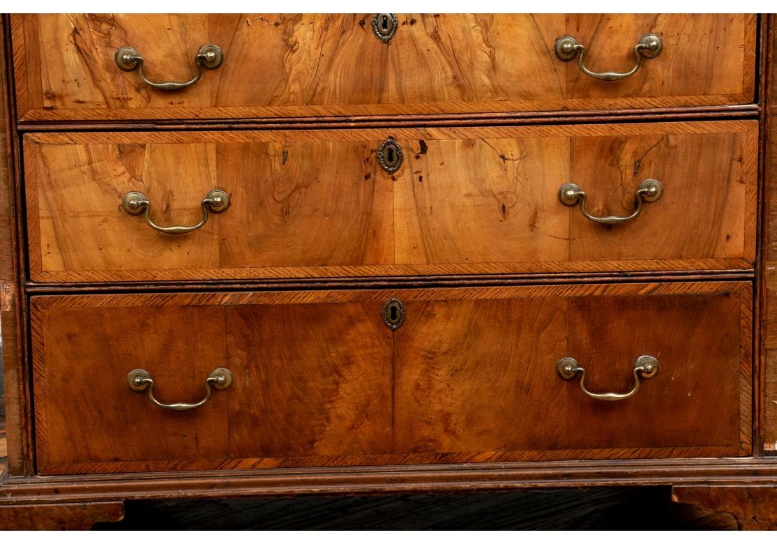 18th Century and Earlier 18th C. Figured Wood Chest Of Drawers for Restoration  For Sale