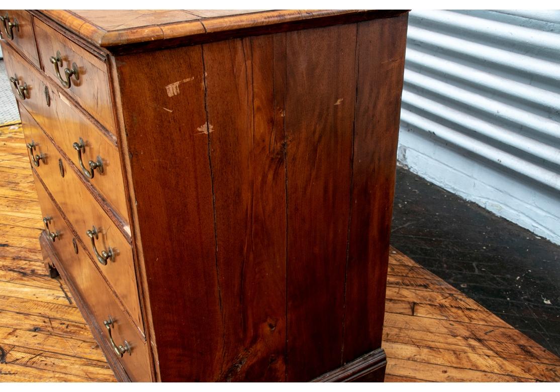 18th C. Figured Wood Chest Of Drawers for Restoration  For Sale 4