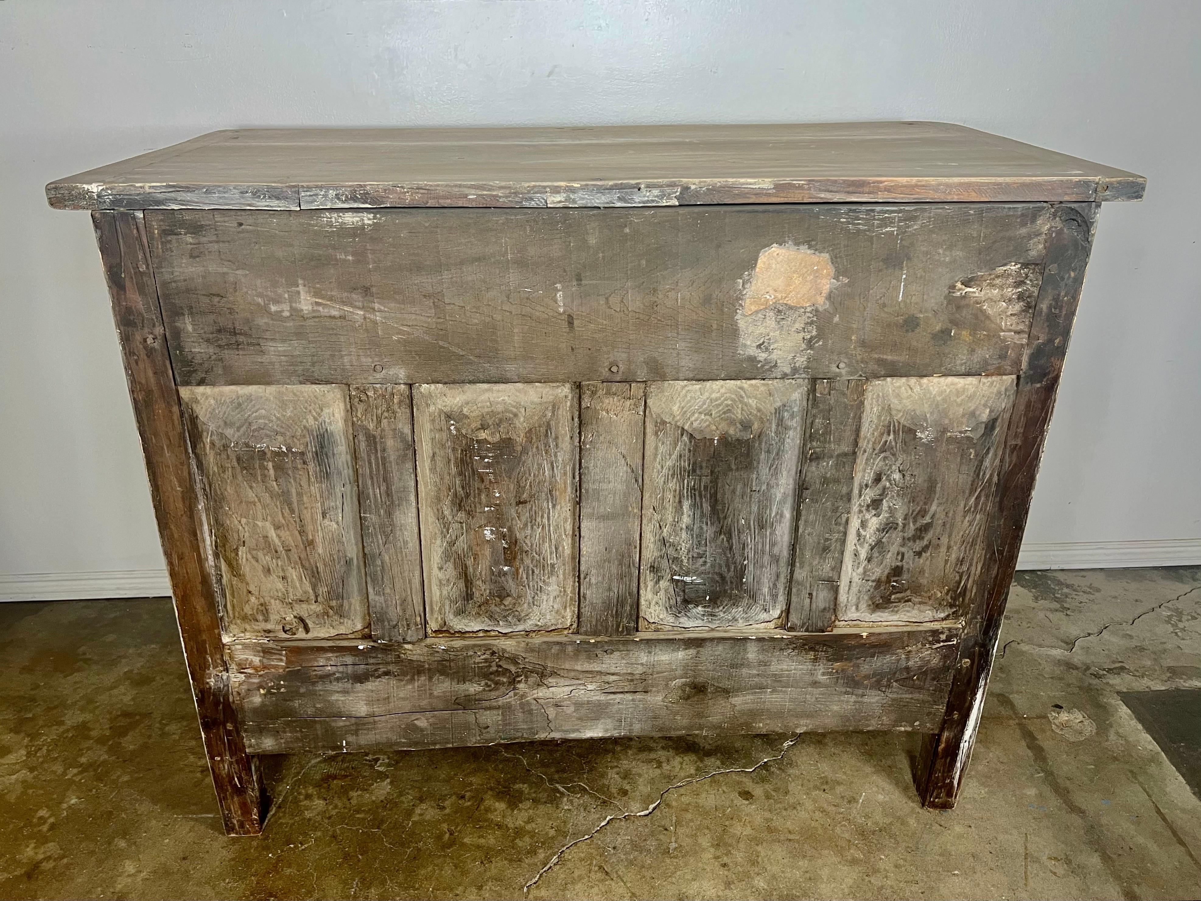18th C. French Carved Buffet with Distressed Painted Finish For Sale 12