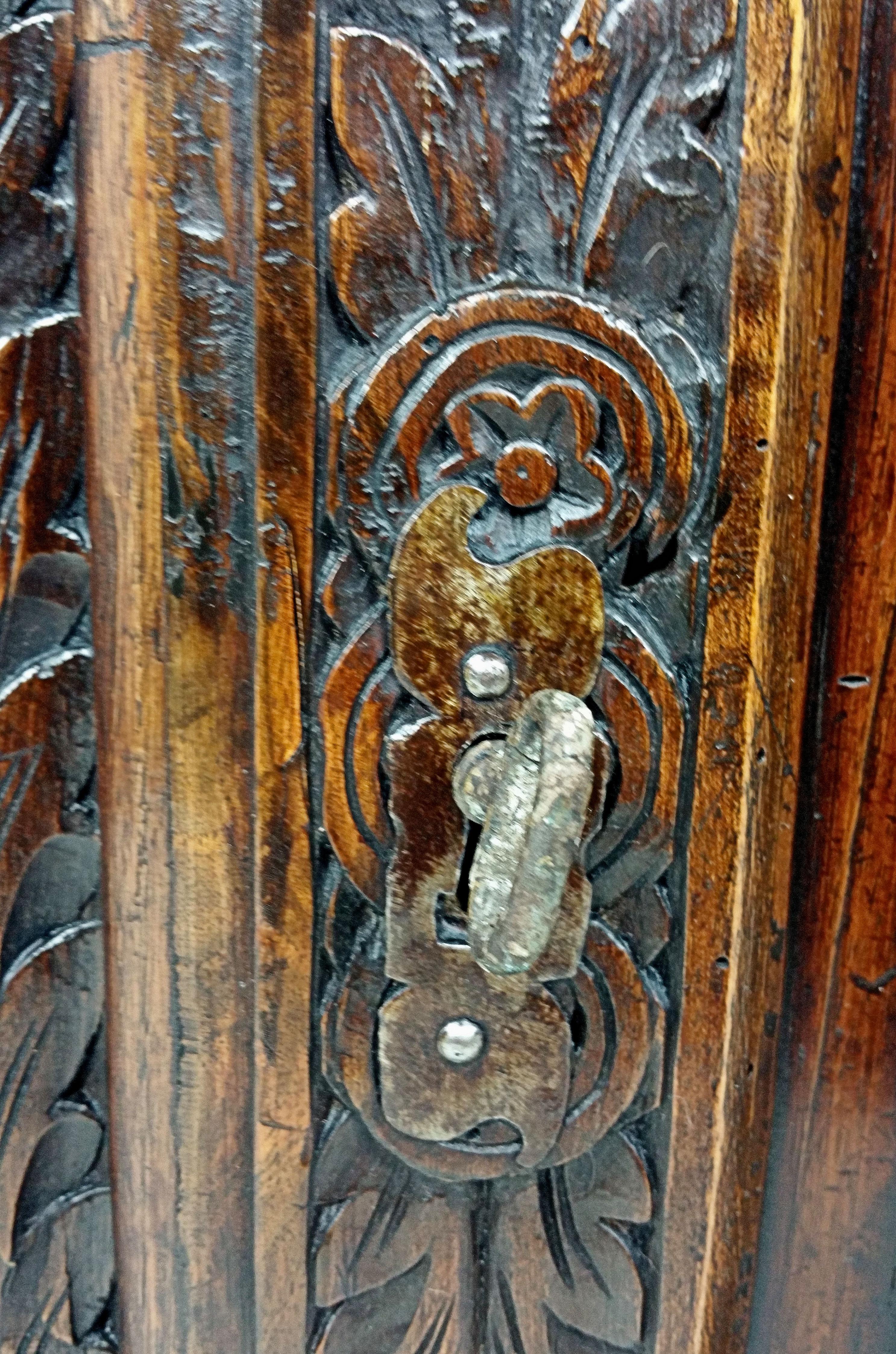 Late 19th Century 18th Century French Carved Walnut Single Door Side Cupboard