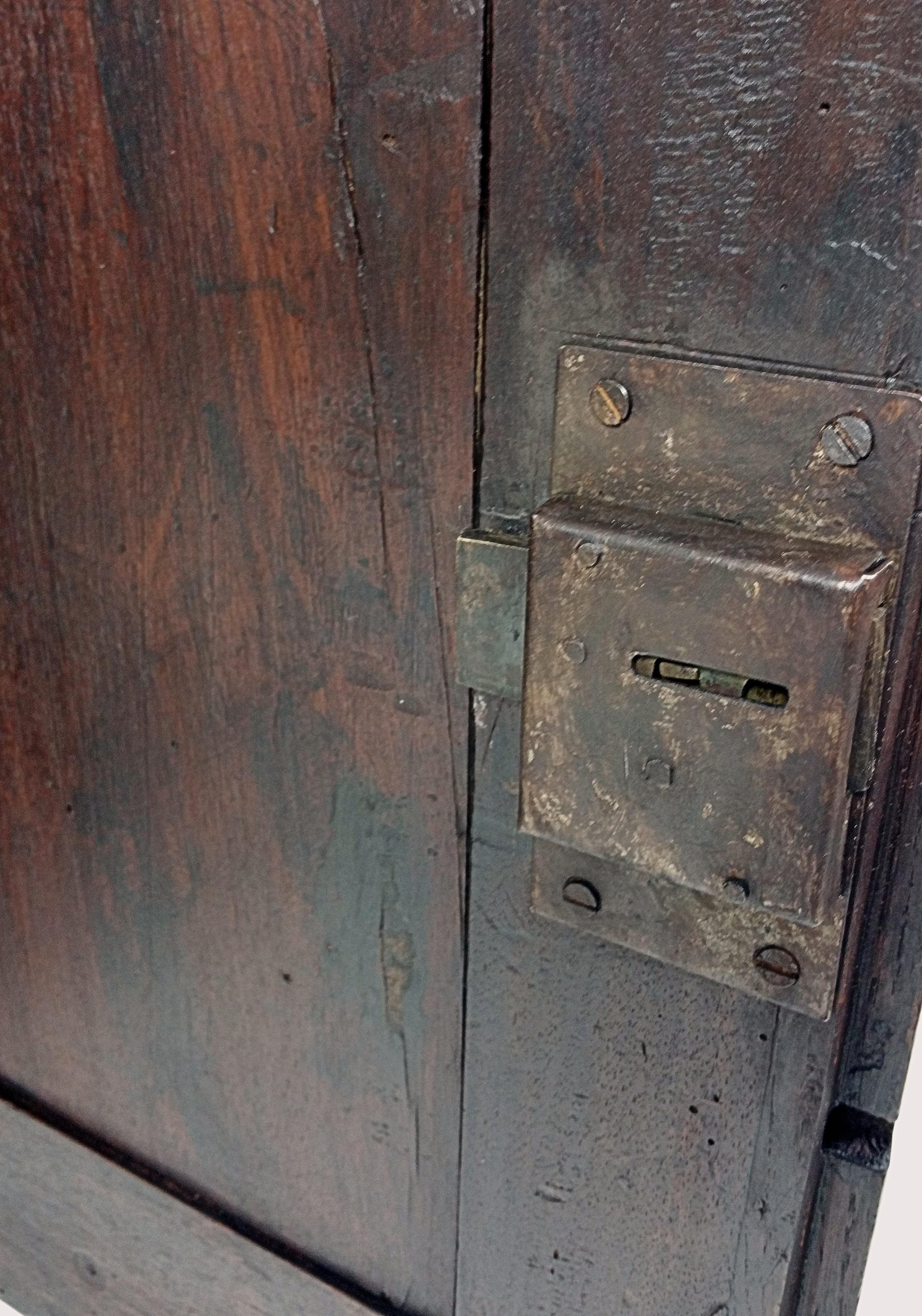 18th Century French Carved Walnut Single Door Side Cupboard 2