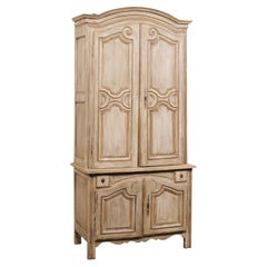 18th C. French Carved-Wood Buffet à Deux-Corps, 7.5 Ft. Tall