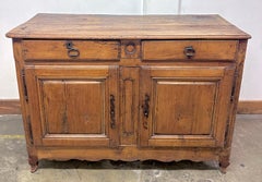 Buffet a due cassetti in legno di noce Luigi xv del XVIII secolo con contenitore