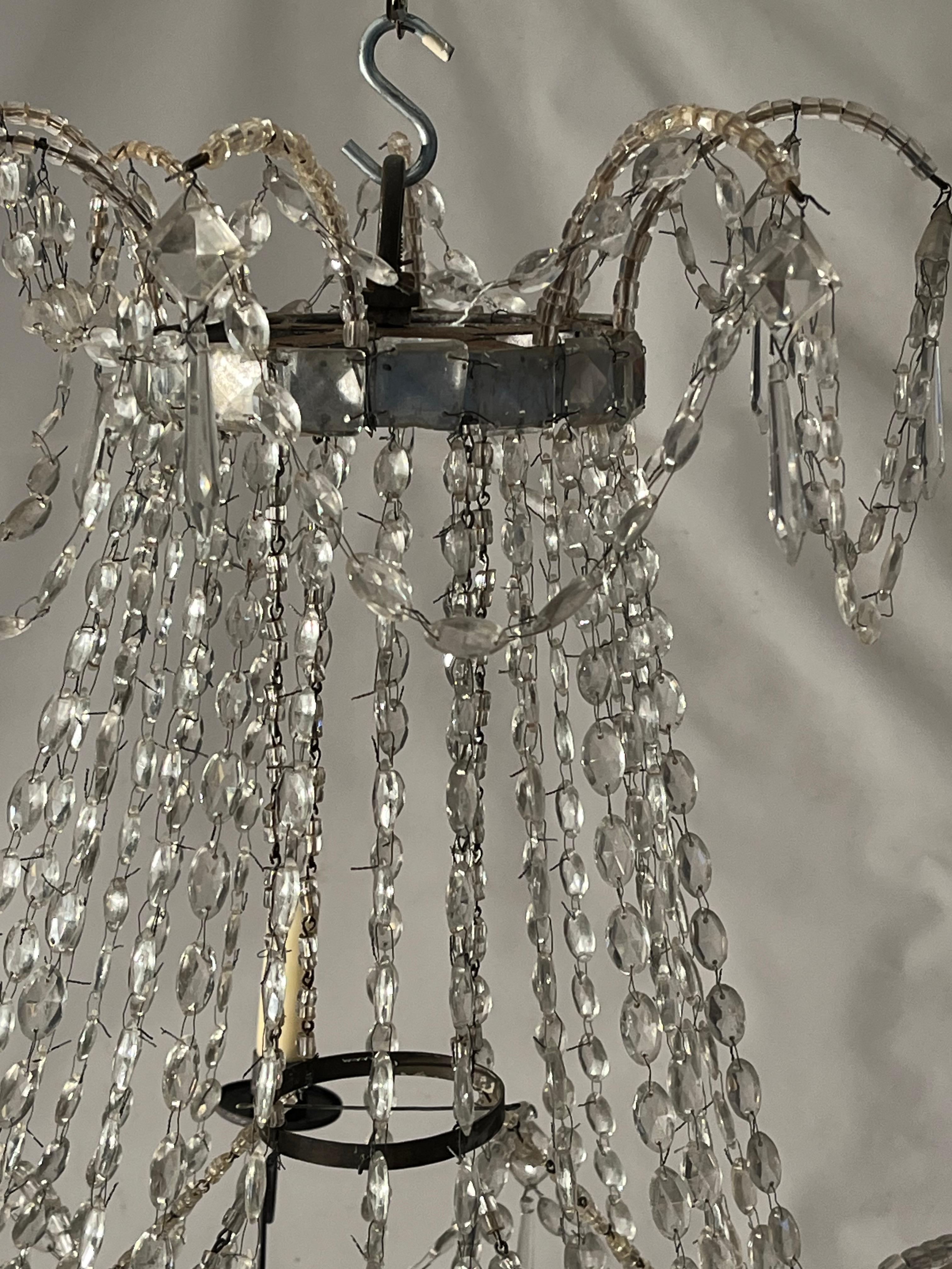 Louis XVI 18th C. French Crystal Chandelier For Sale