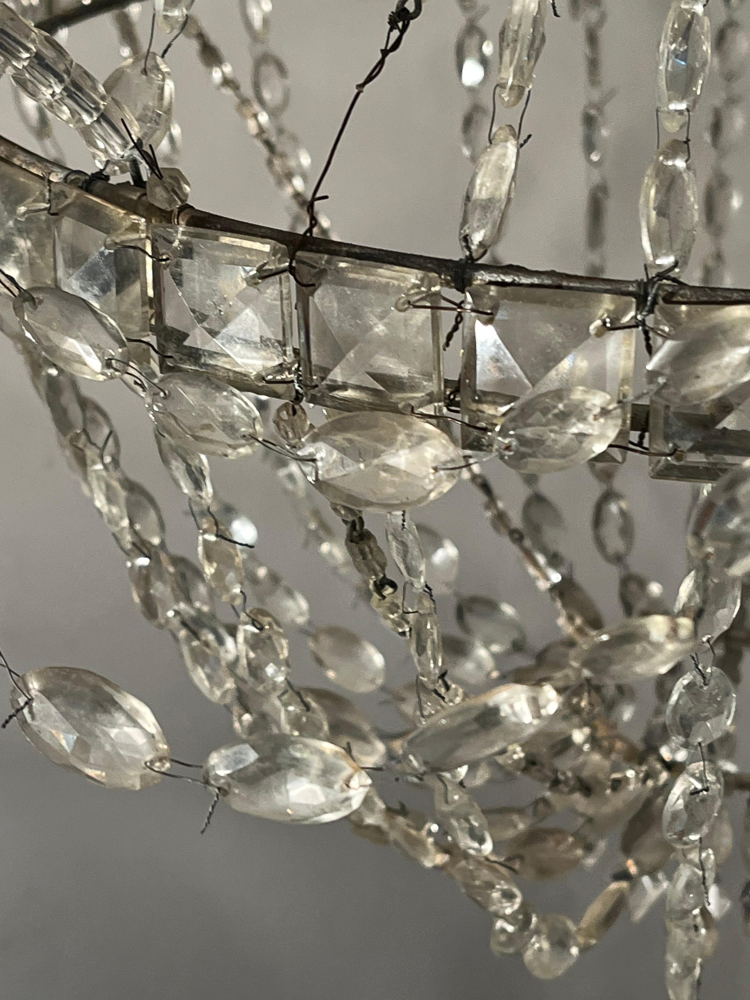 18th Century 18th C. French Crystal Chandelier For Sale