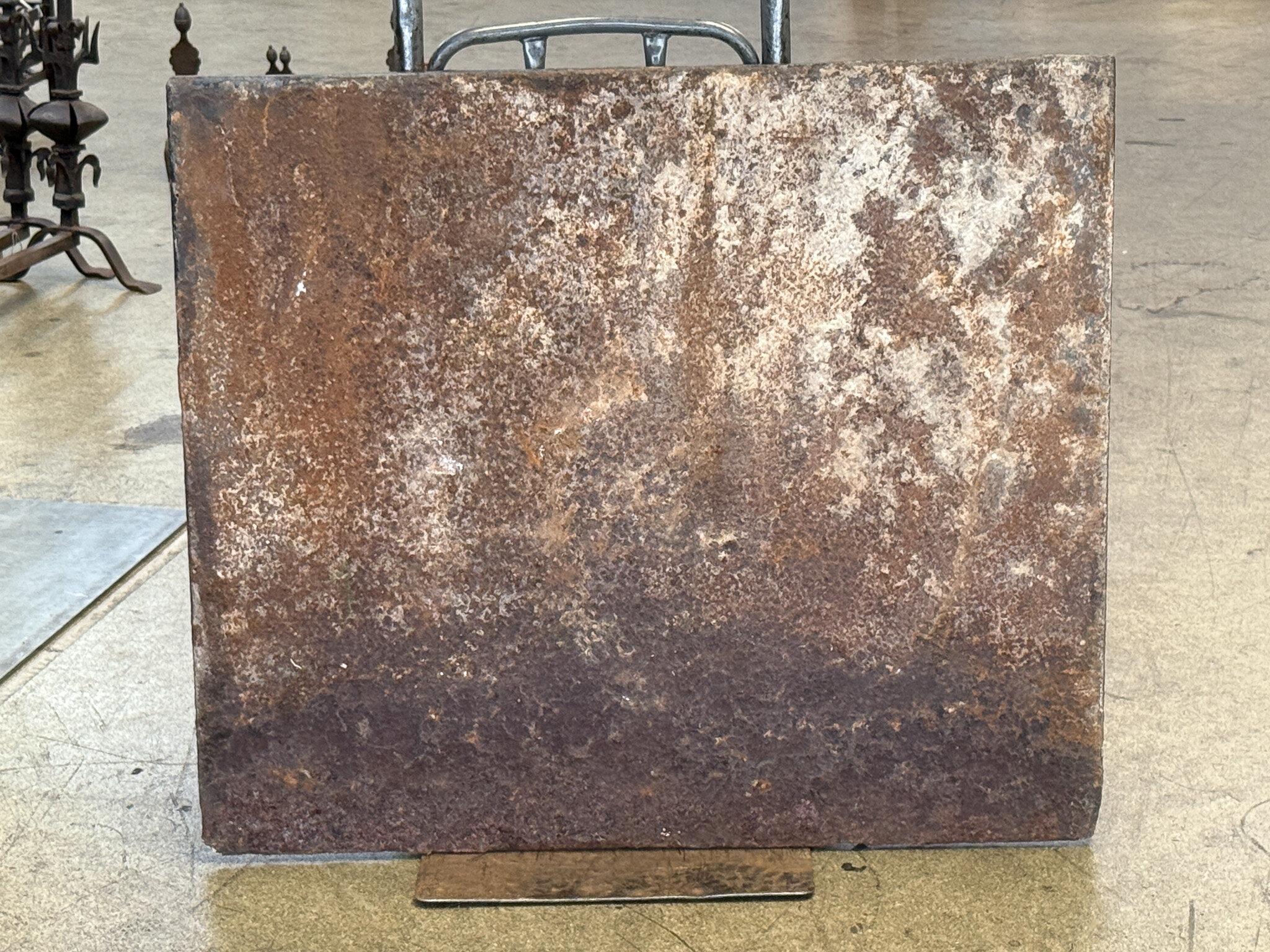 18th C French Fireback / Backsplash with Pillars and Fleurs de Lys, Dated 1733 For Sale 8