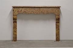 18th Century French Fireplace in Beautiful Breche d’Alep Marble
