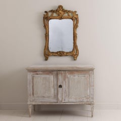 18th c. French Louis XV Period Giltwood Mirror with Original Mirror Plate