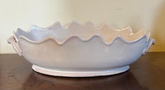 18th c. French Louis XVI Tin Glaze Delft Faience Monteith Jardiniere Cachepot