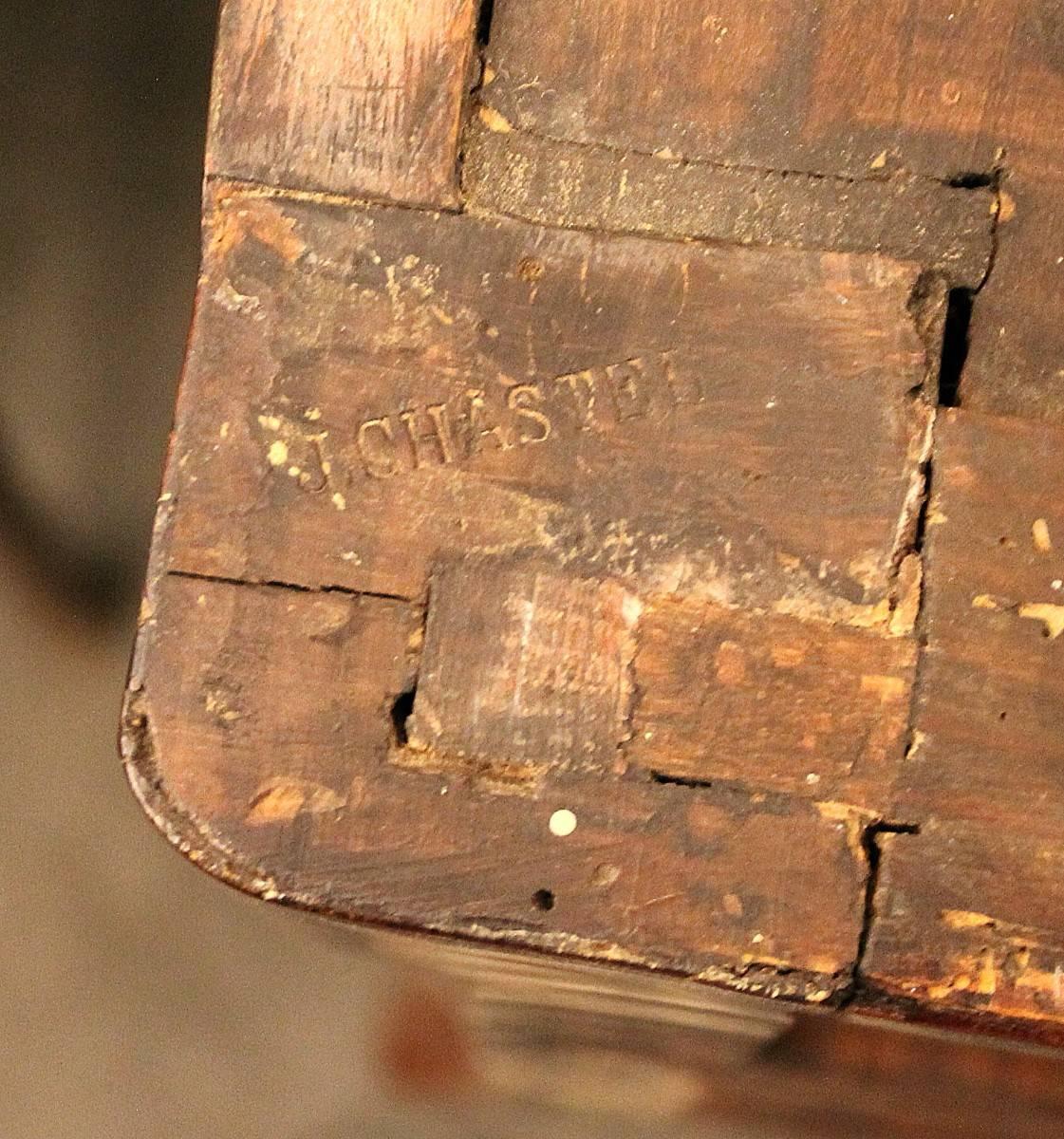 18th Century French Marquetry Chest of Drawers, Stamped J. Chastel For Sale 3